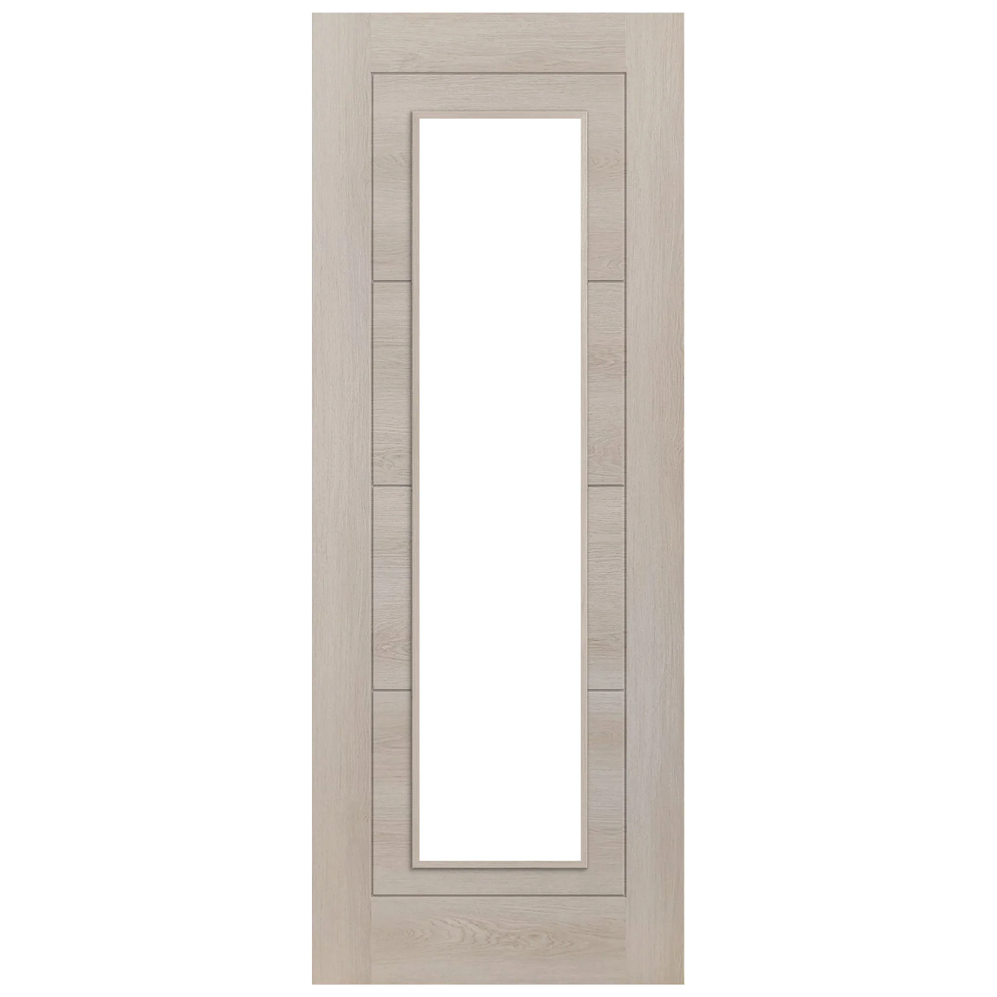 Ivory Fully Finished Internal Endure Laminate Ladder Clear Glass Door - Image 3