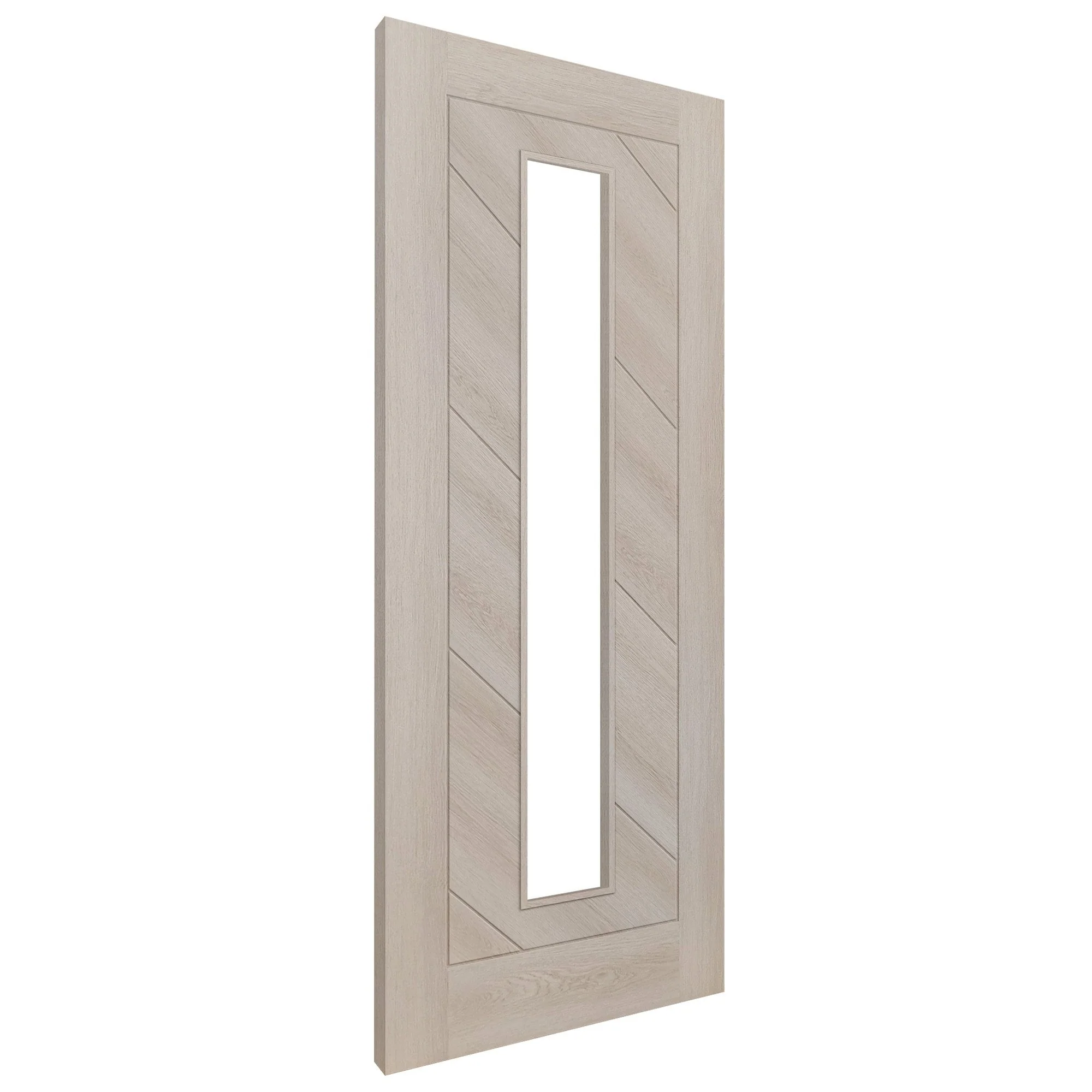Ivory Fully FInished Internal Endure Laminate Stockholm Clear Glass Door - Image 2