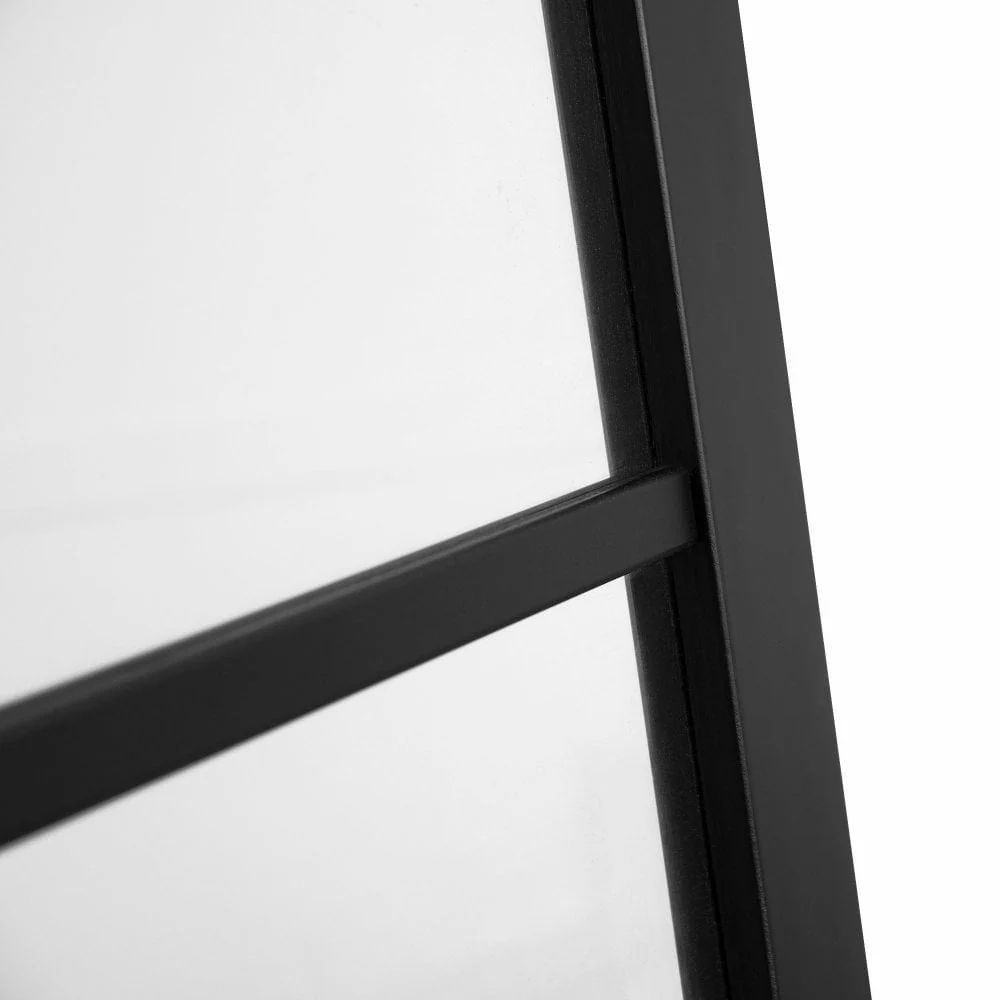 Jet Black Internal Fully Finished 3 Light Clear Glass Industrial Studio Door (124154) - Image 5
