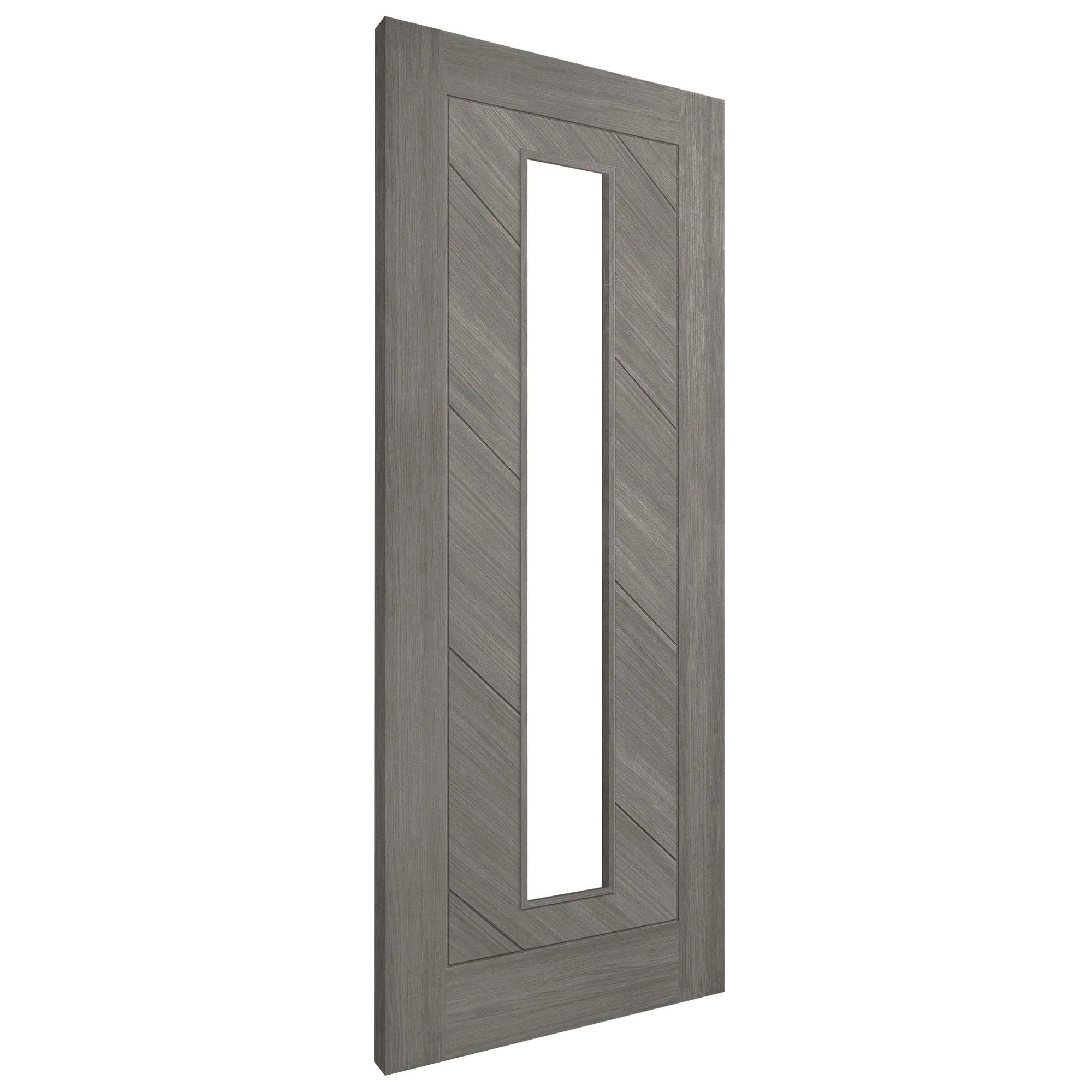 Light Grey Internal Fully Finished Endure Laminate Stockholm Clear Glass Door - Image 2
