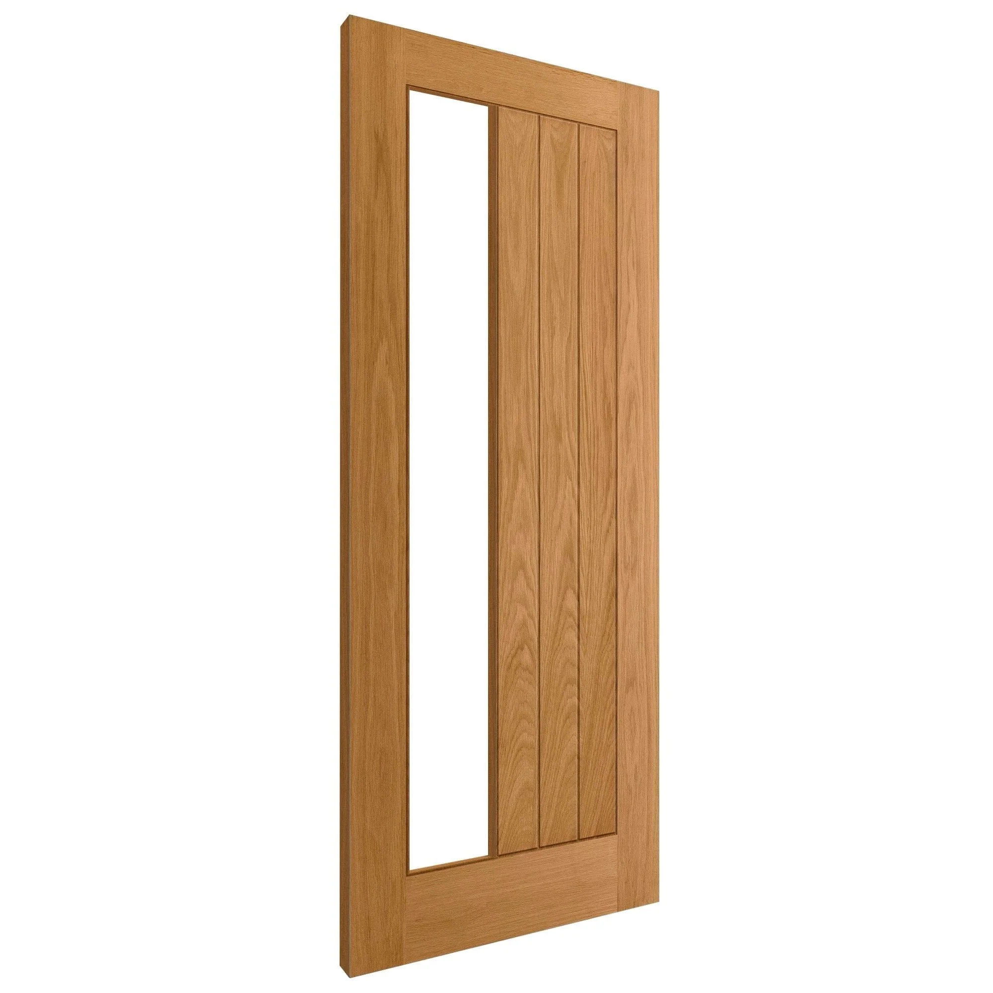 Oak Internal Fully Finished Farley 1 Light Clear Offset Glass Made-to-Measure Door - Image 2