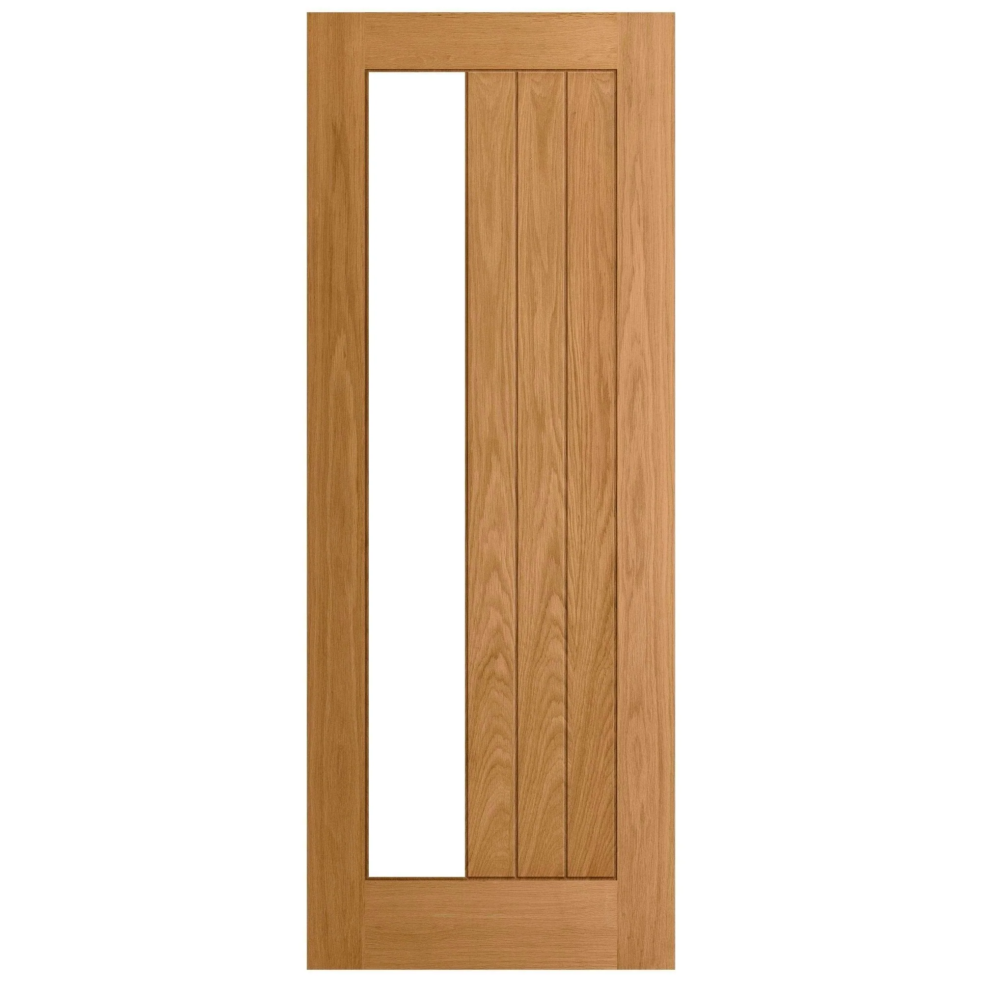 Oak Internal Fully Finished Farley 1 Light Clear Offset Glass Made-to-Measure Door - Image 3