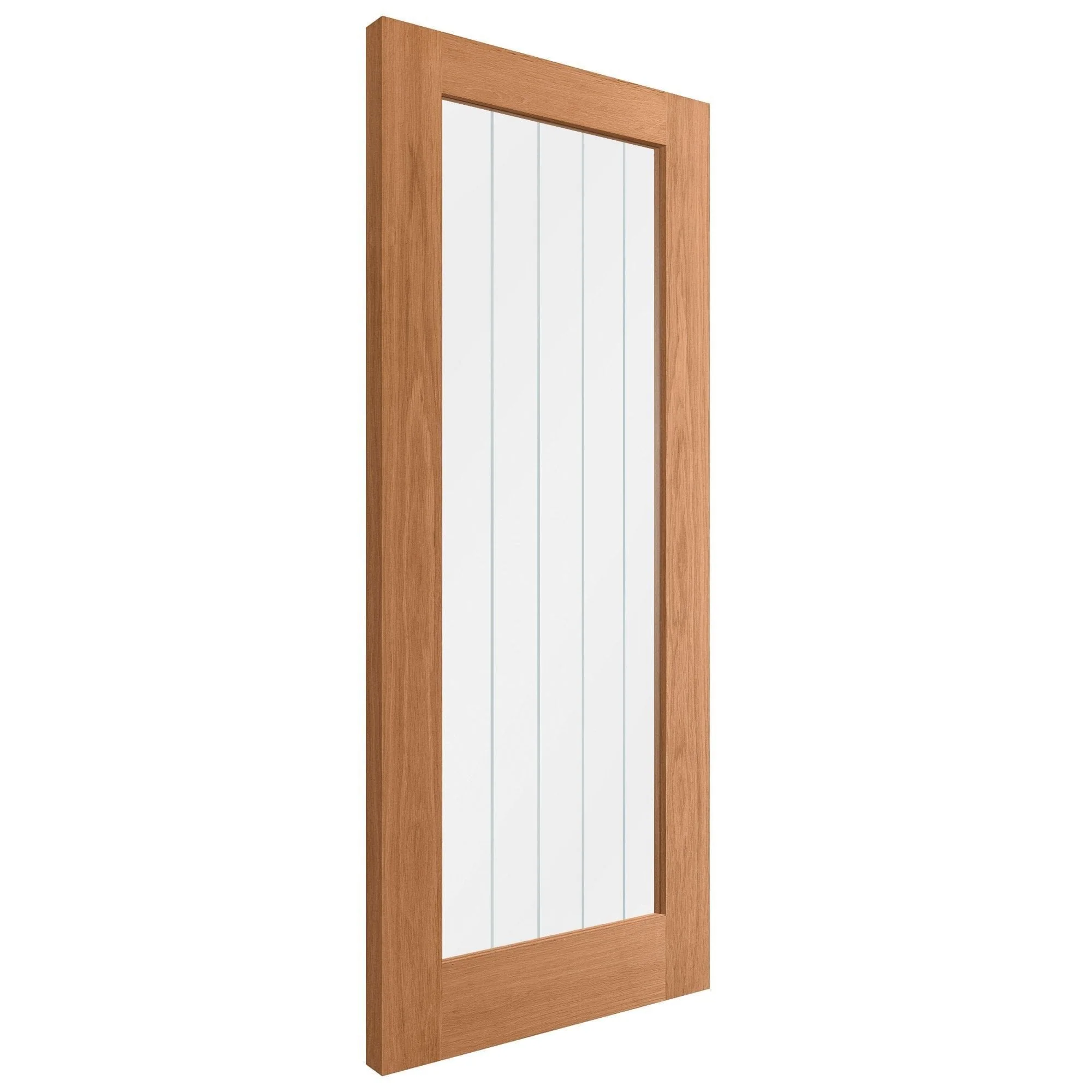 Oak Internal Fully Finished Farley 1 Light Obscure Glass Made-to-Measure Door - Image 3