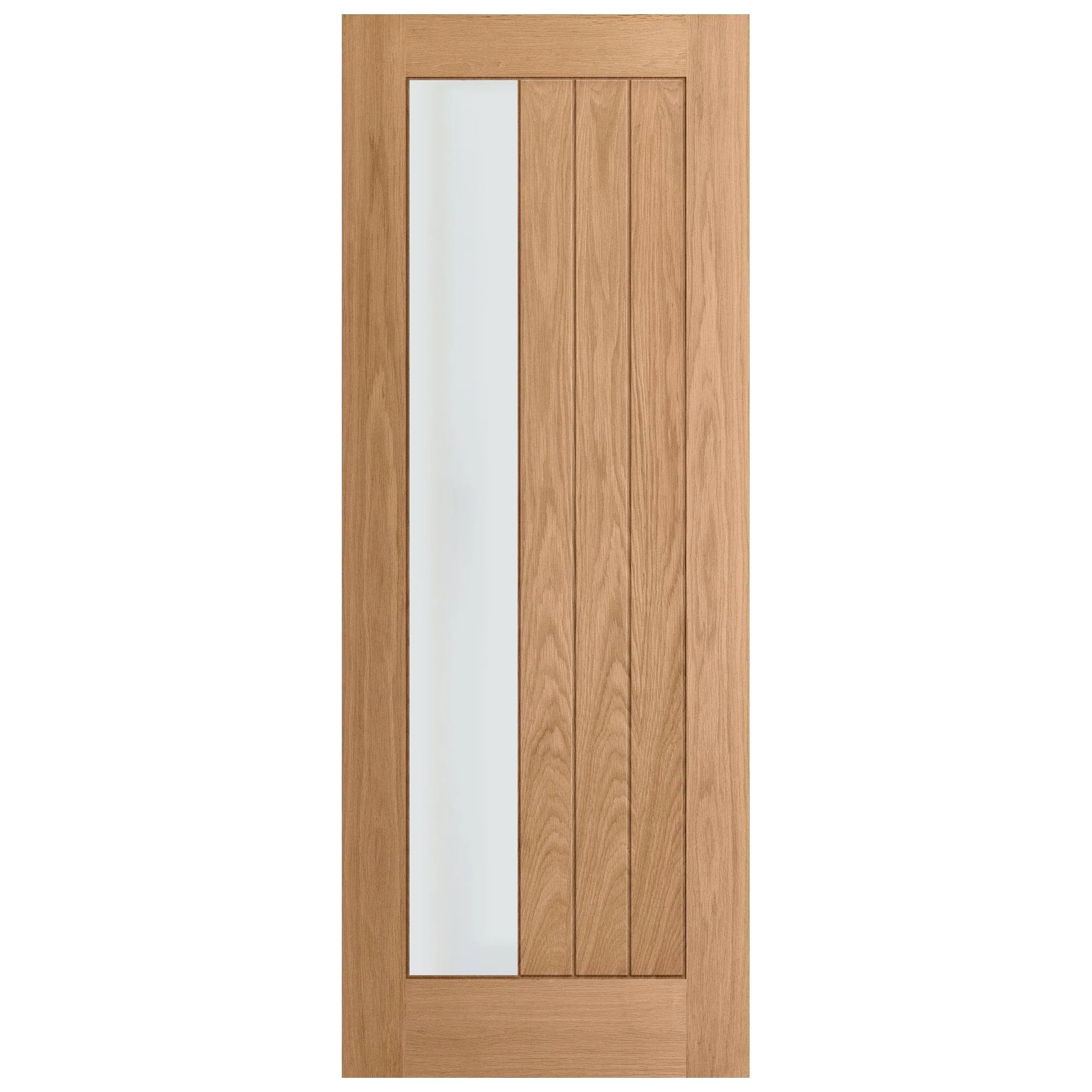 Oak Internal Fully Finished Farley 1 Light Obscure Offset Glass Made-to-Measure Door - Image 2