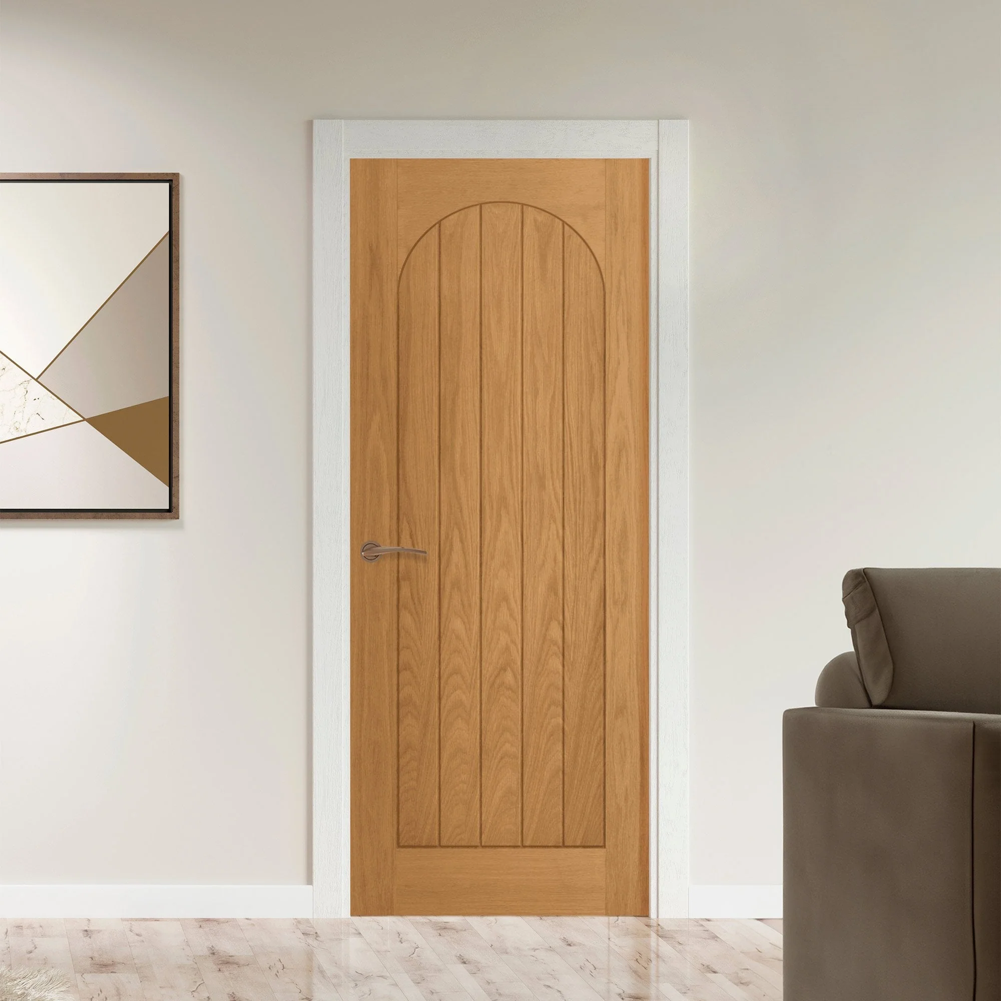 Oak Internal Fully Finished Farley Arched Square Top Door