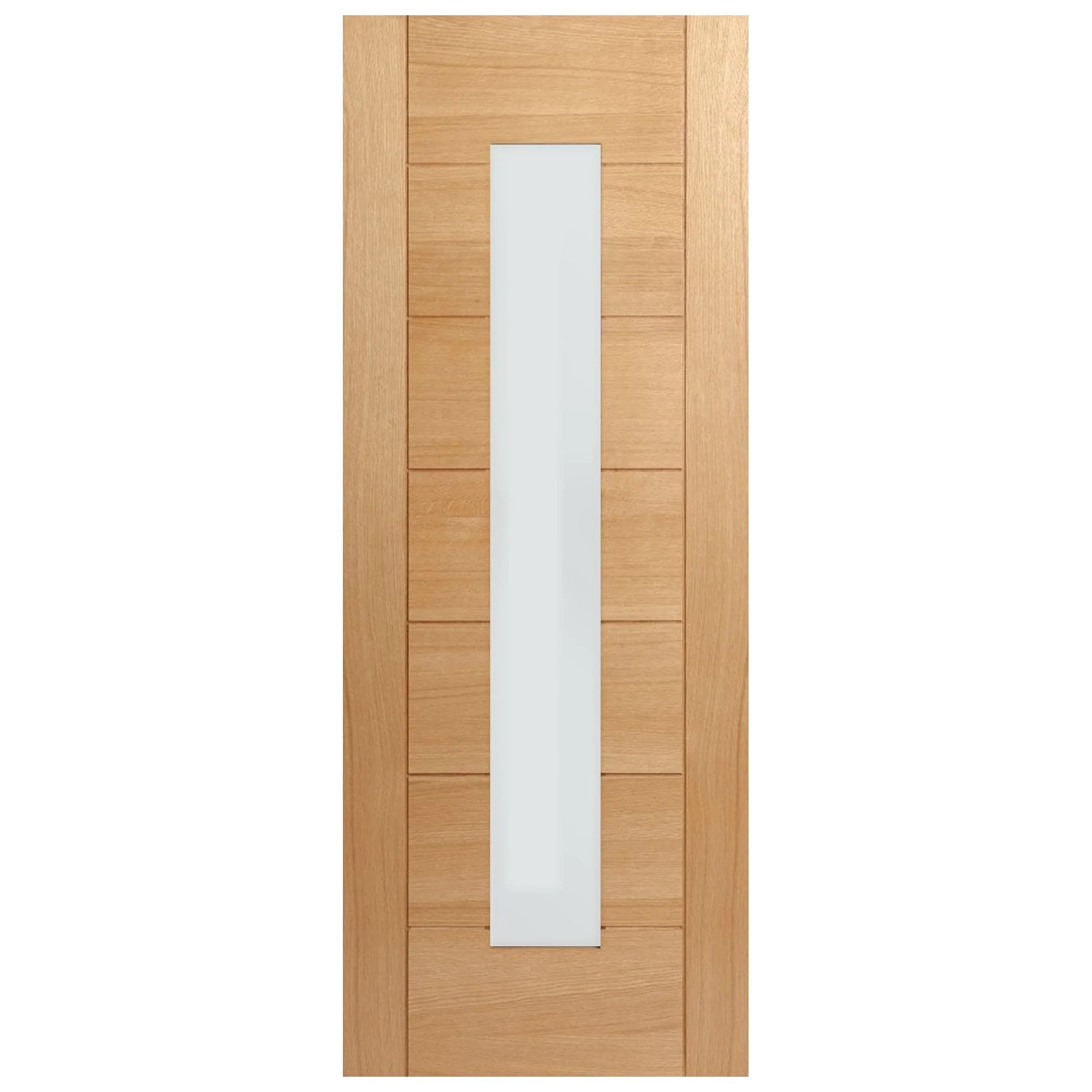 Oak Internal Fully Finished Pedrena 1 Light Obscure Glass Made-to-Measure Door - Image 3