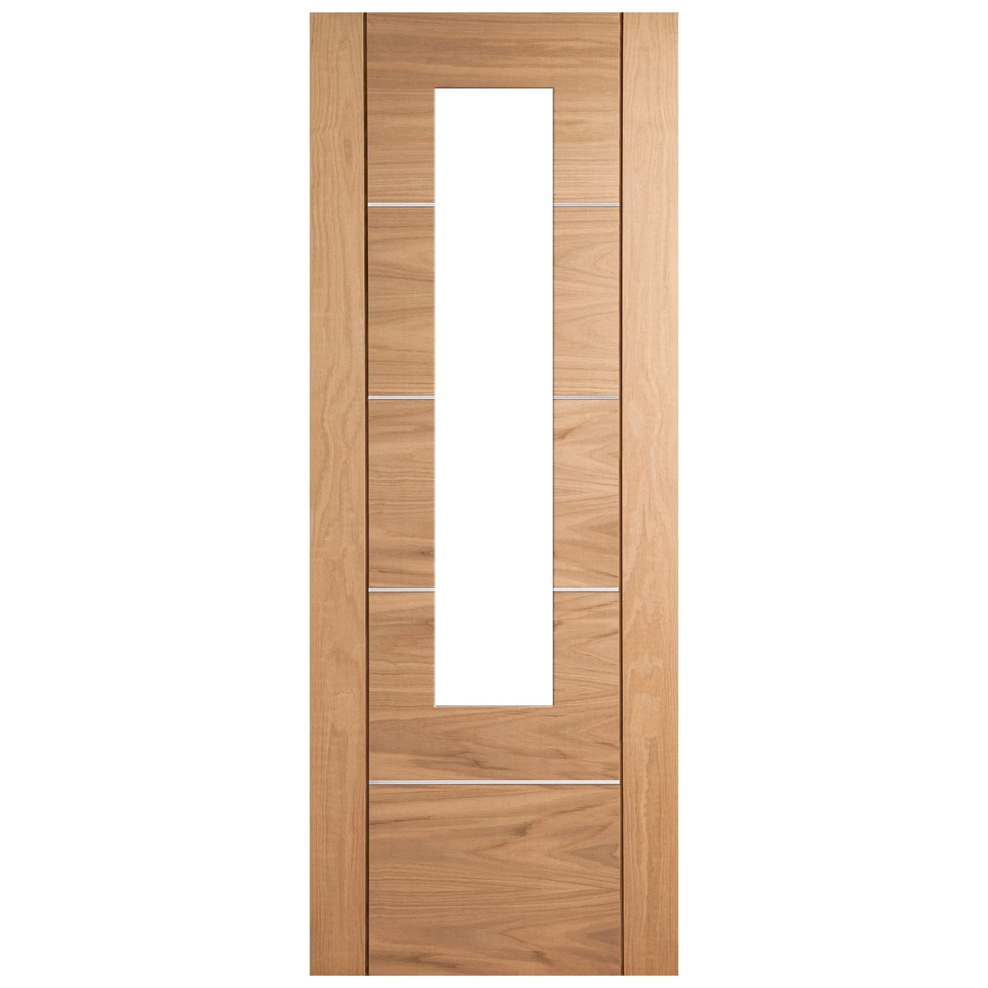 Oak Internal Fully Finished Venice 1 Light Clear Glass Door - Image 2