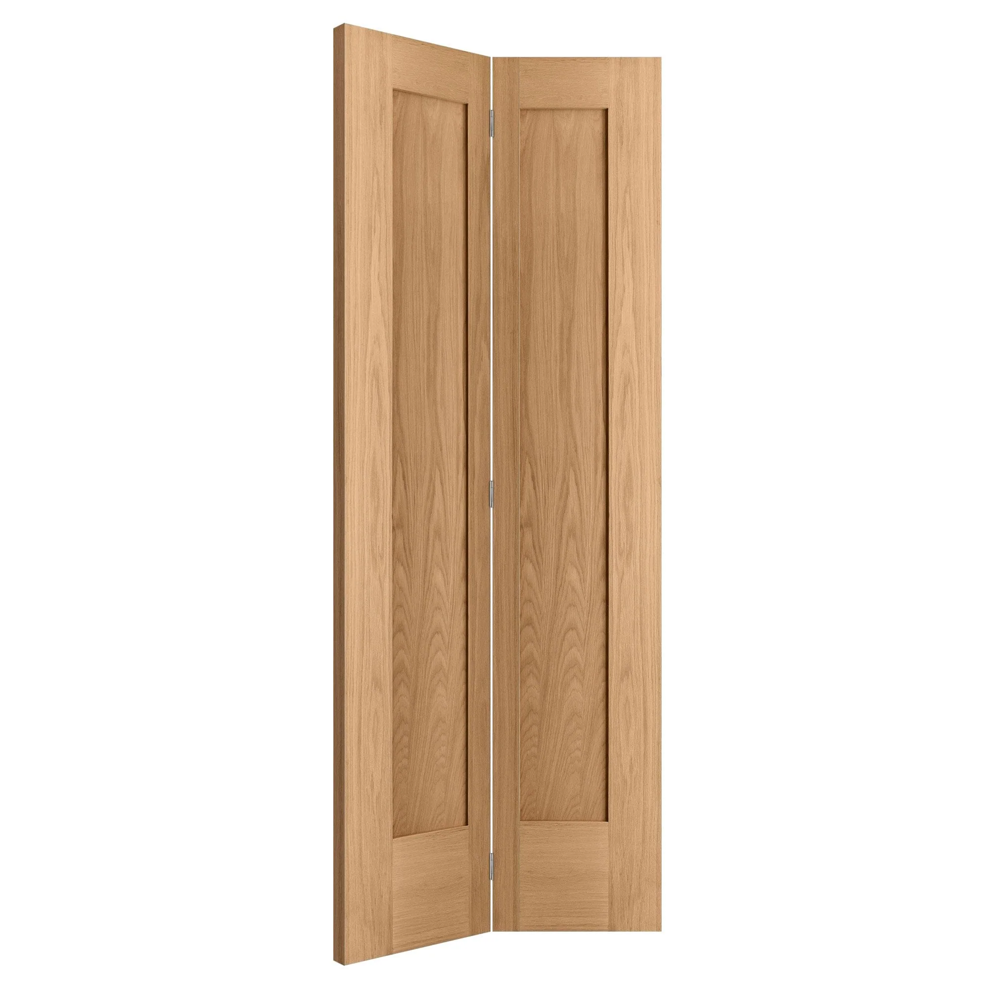 Oak Internal Unfinished Bi-fold Pattern 10 2 Panel Door - Image 2