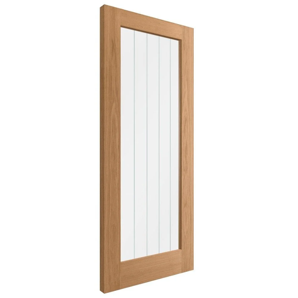 Oak Internal Unfinished Farley 1 Light Obscure Glass Made-to-Measure Door - Image 3