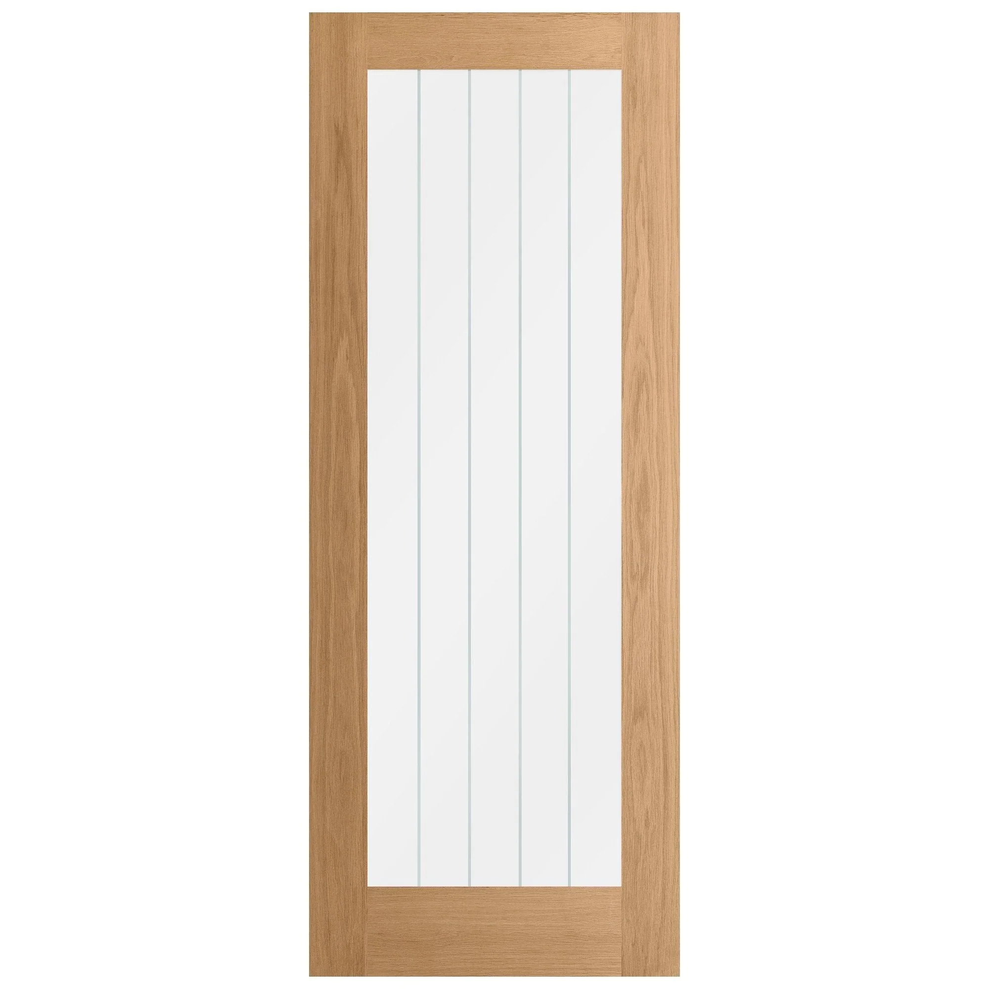 Oak Internal Unfinished Farley 1 Light Obscure Lined Clear Glass Made-to-Measure Door - Image 3