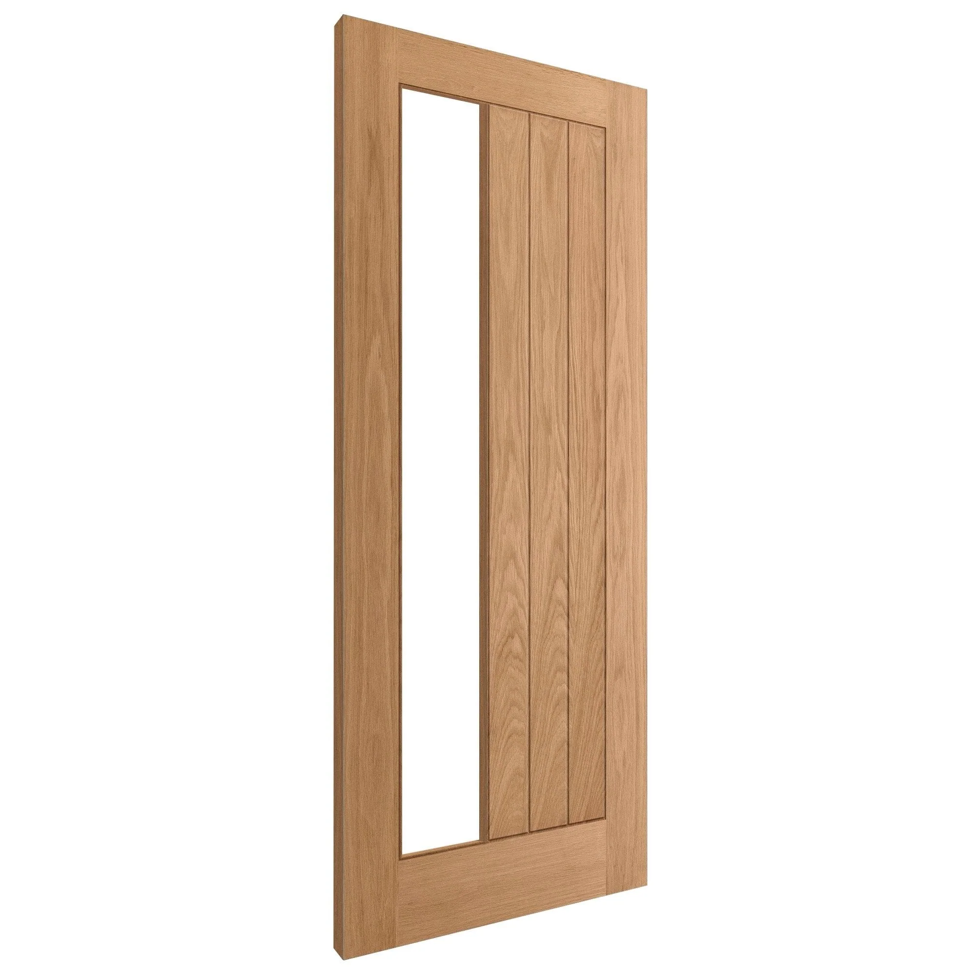 Oak Internal Unfinished Farley 1 Light Obscure Offset Glass Made-to-Measure Door - Image 3