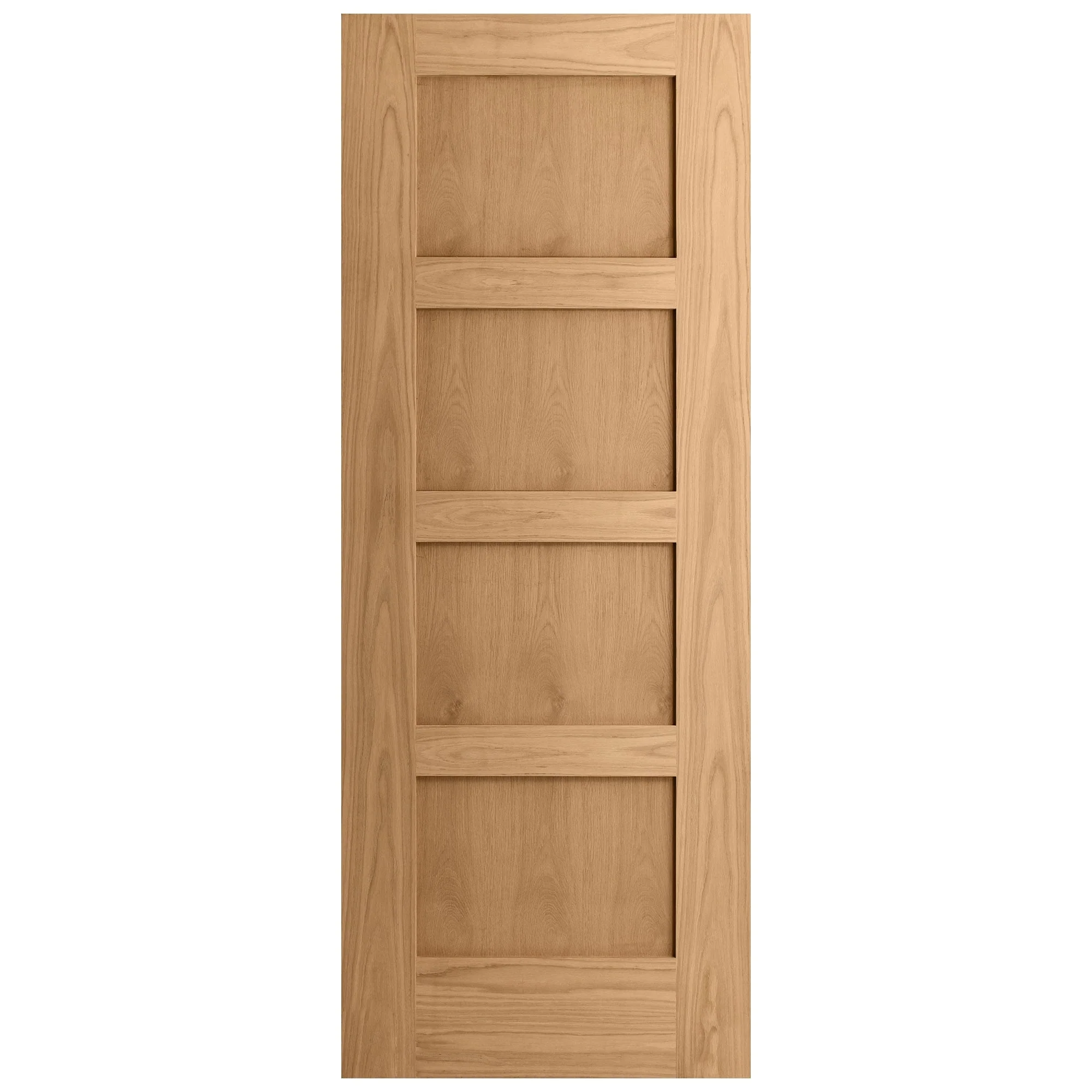 Oak Internal Unfinished Shaker 4 Panel Door - Image 3