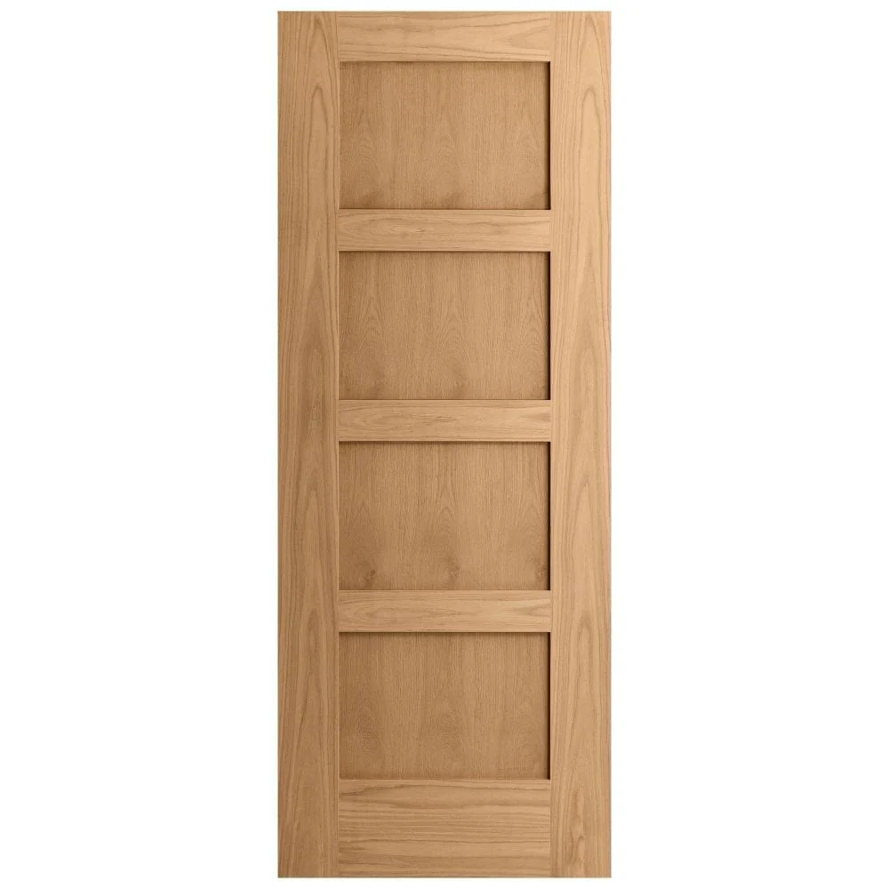 Oak Internal Unfinished Shaker Made-to-Measure FD30 Fire Door - Image 3