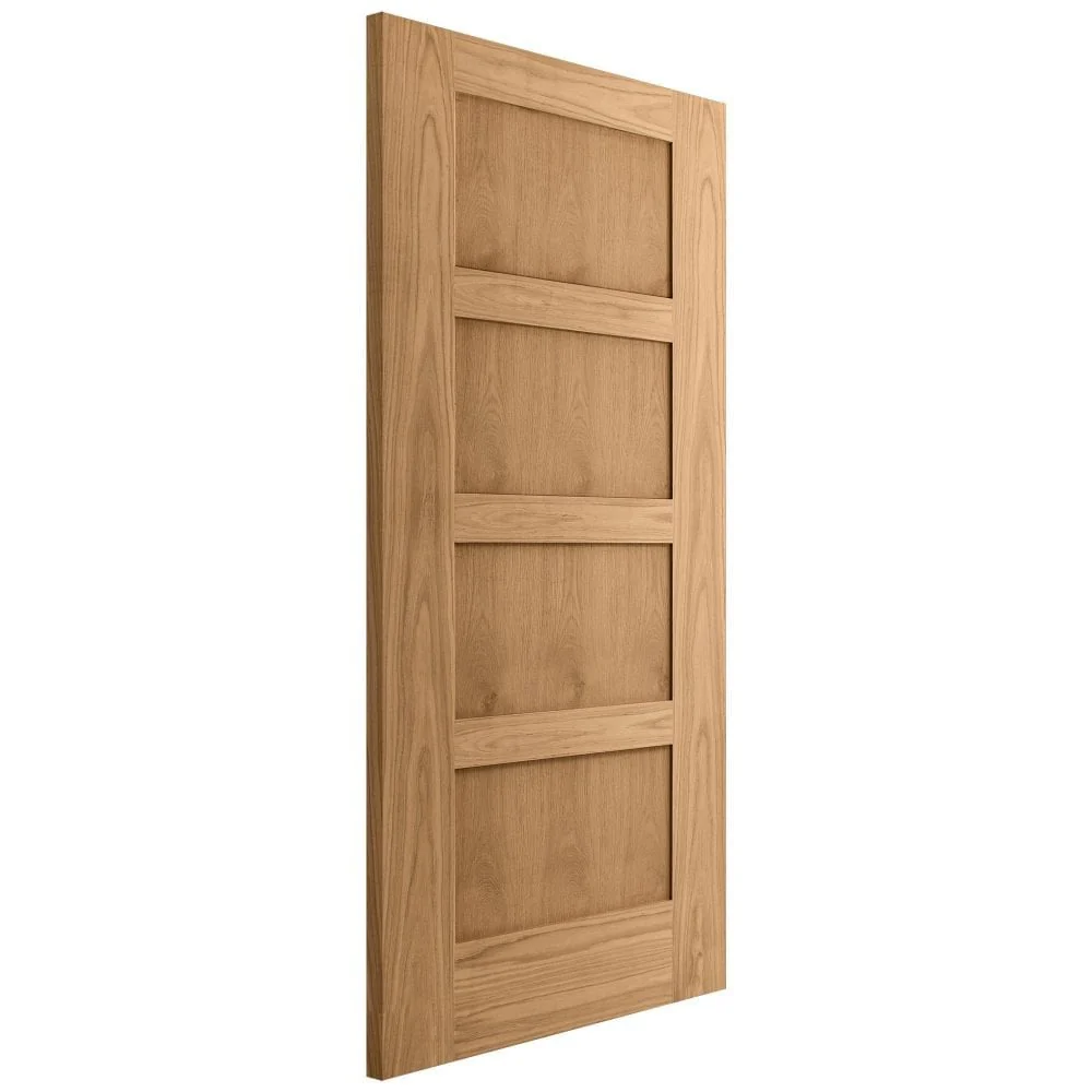 Oak Internal Unfinished Shaker Made-to-Measure FD30 Fire Door - Image 4
