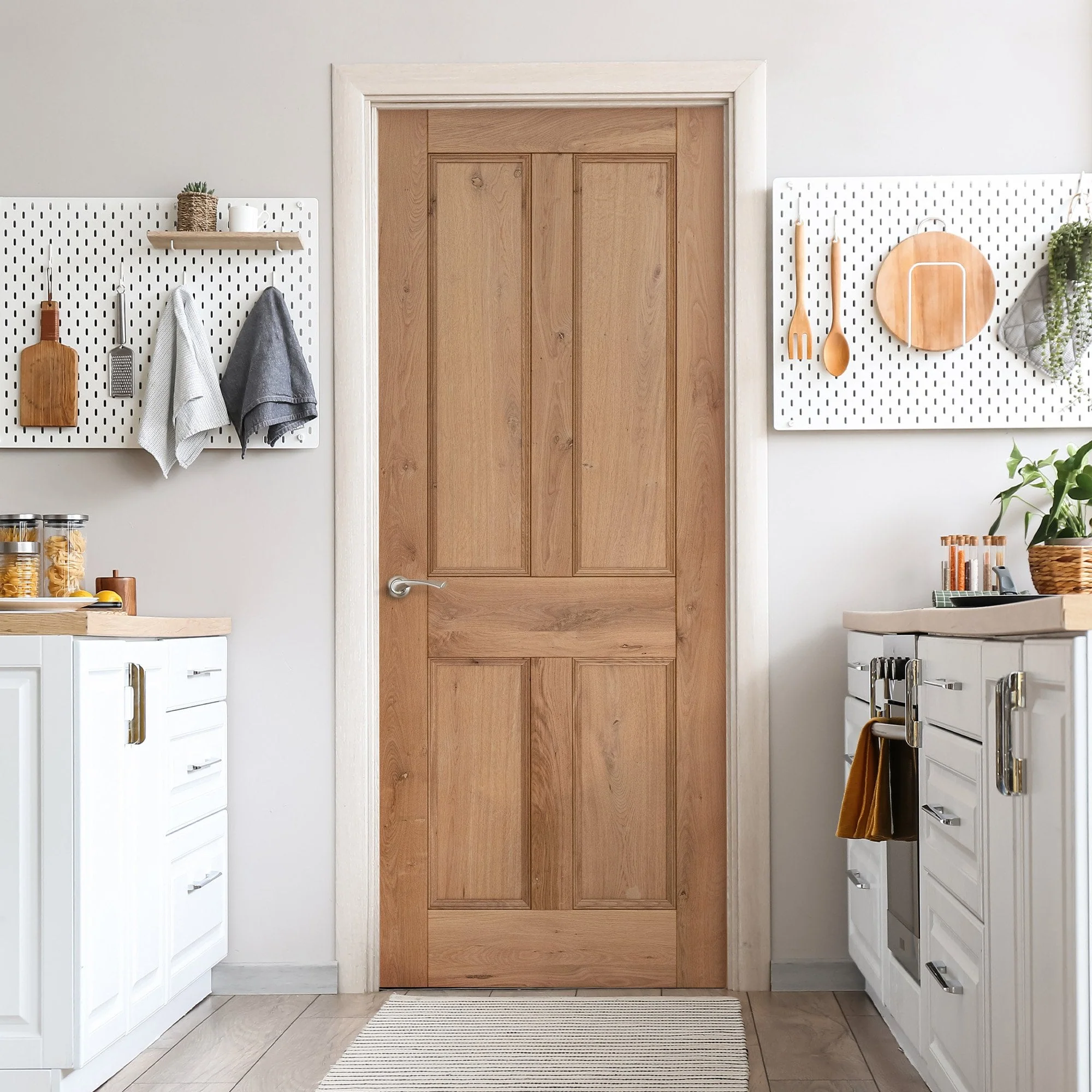 Rustic Oak Internal Fully Finished Victorian 4 Panel Door