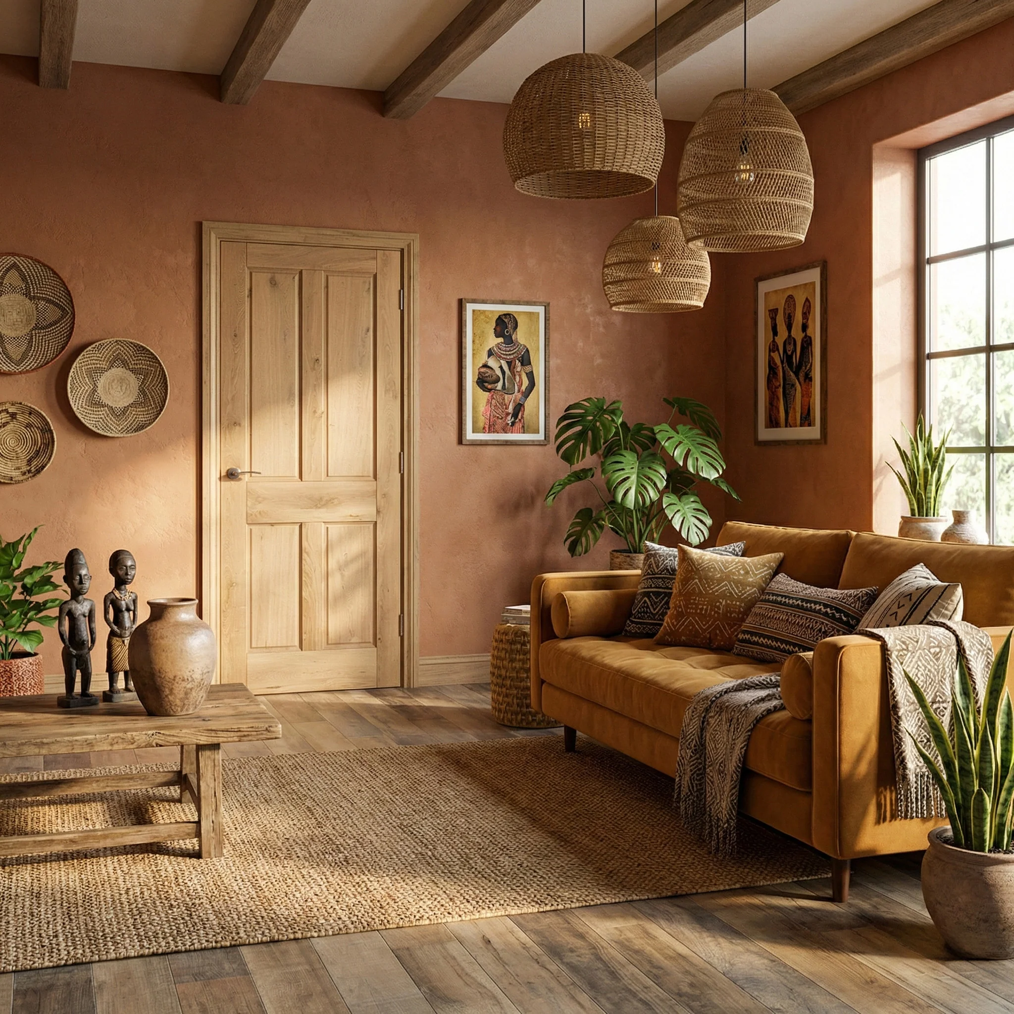 Rustic Oak Internal Fully Finished Victorian 4 Panel Door - Image 10