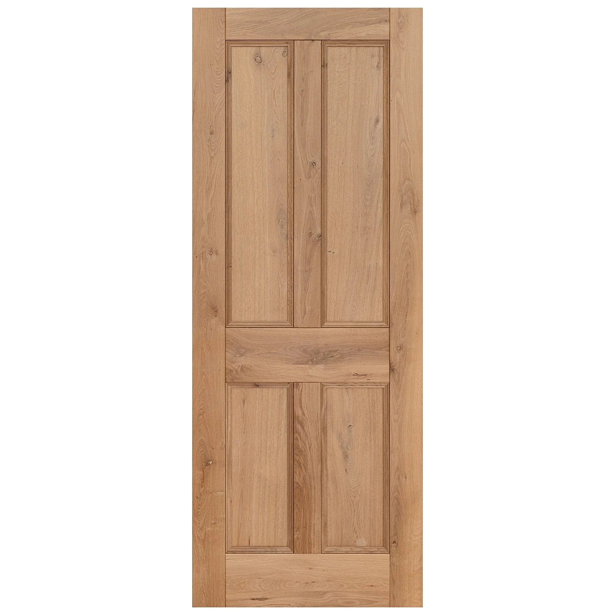 Rustic Oak Internal Fully Finished Victorian 4 Panel Door - Image 3
