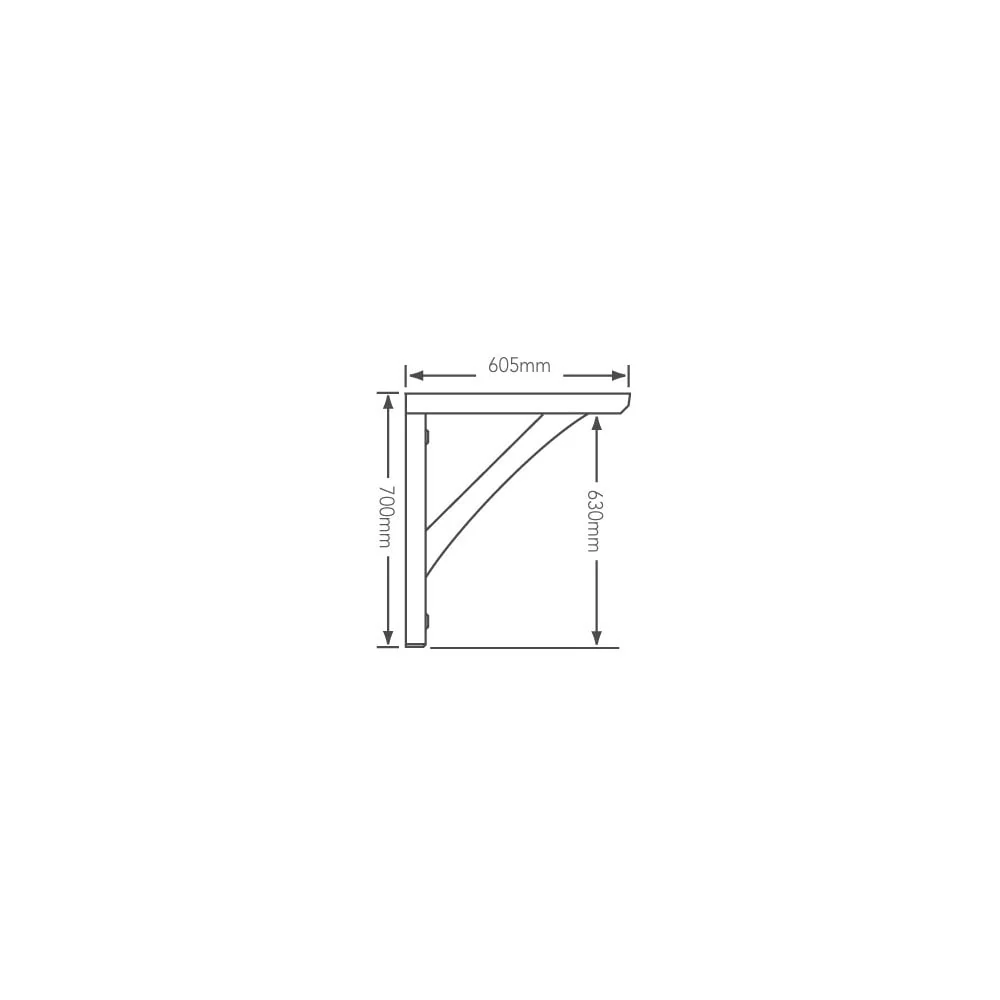 Single Gallows Pine Porch Bracket - Image 3