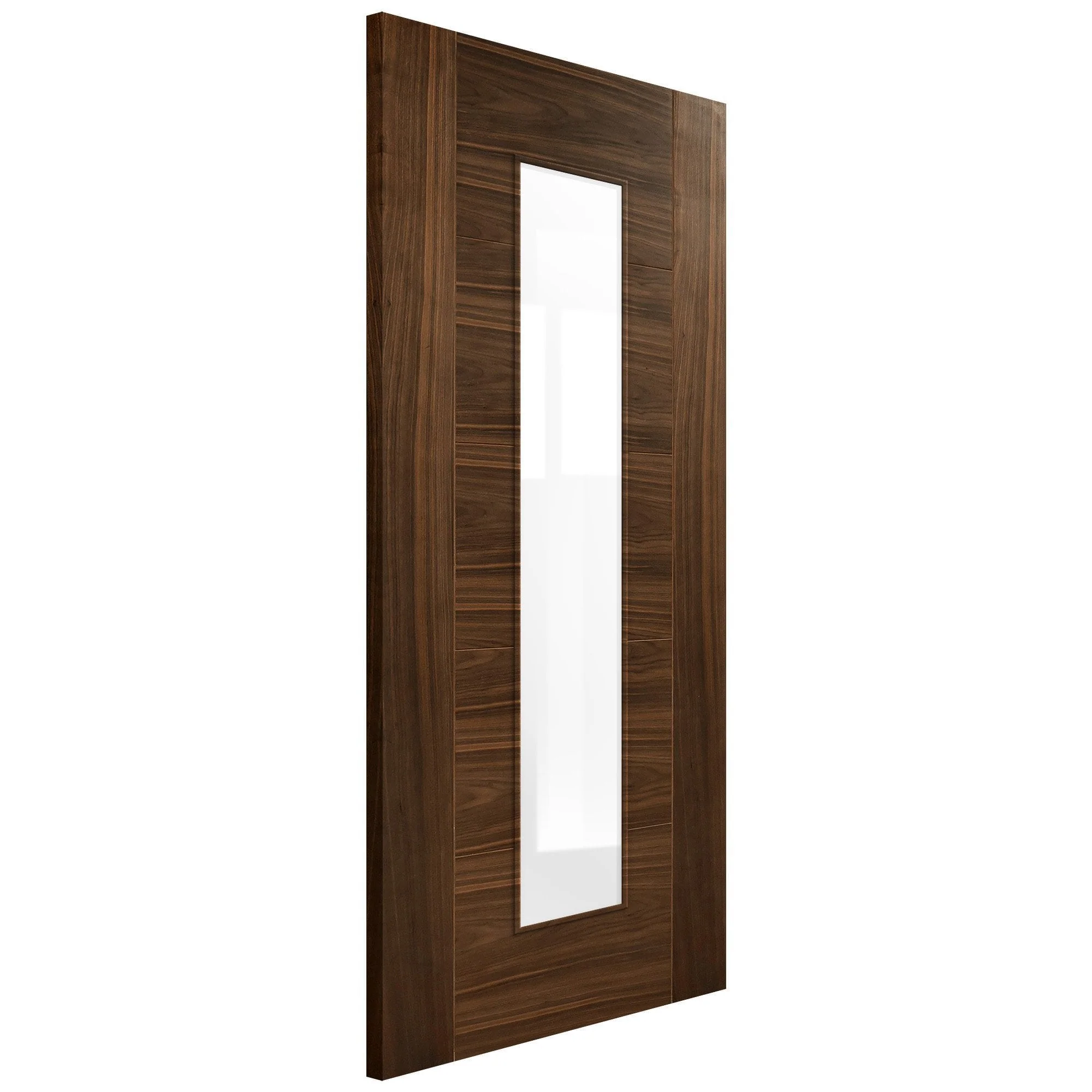 Walnut Internal Fully Finished Milano 1 Light Clear Glass Made-to-Measure Door - Image 4