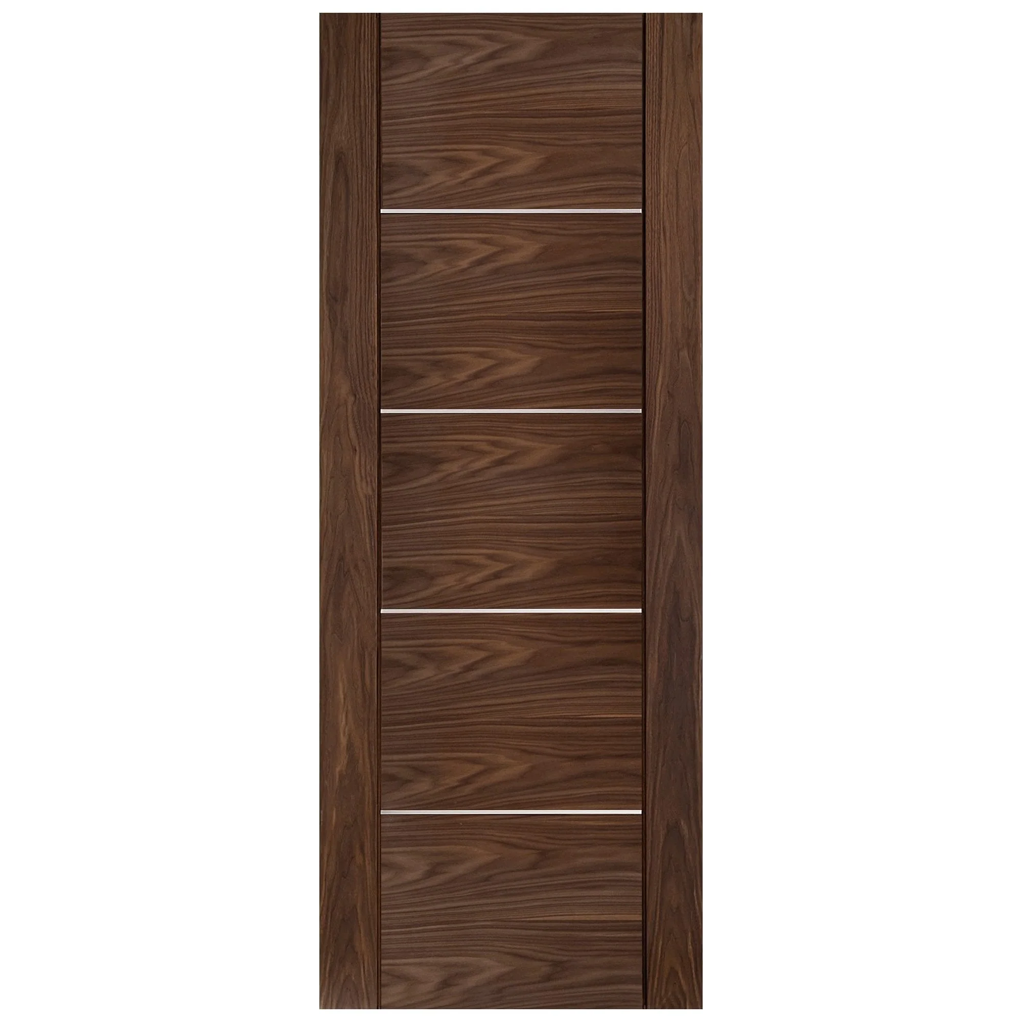 Walnut Internal Fully Finished Venice 5 Panel Made-to-Measure Door - Image 3