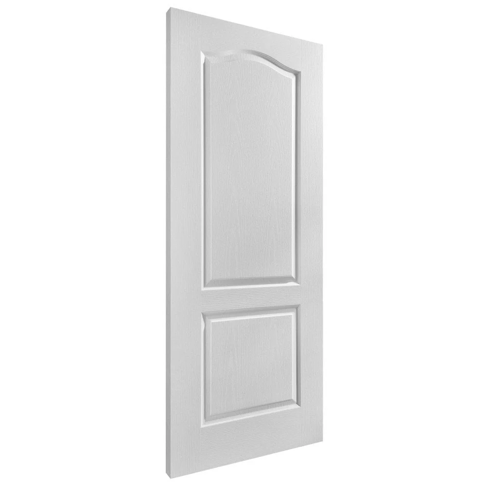 White Internal Lifestyle Moulded Textured Classique 2 Panel Arch Door - Image 2