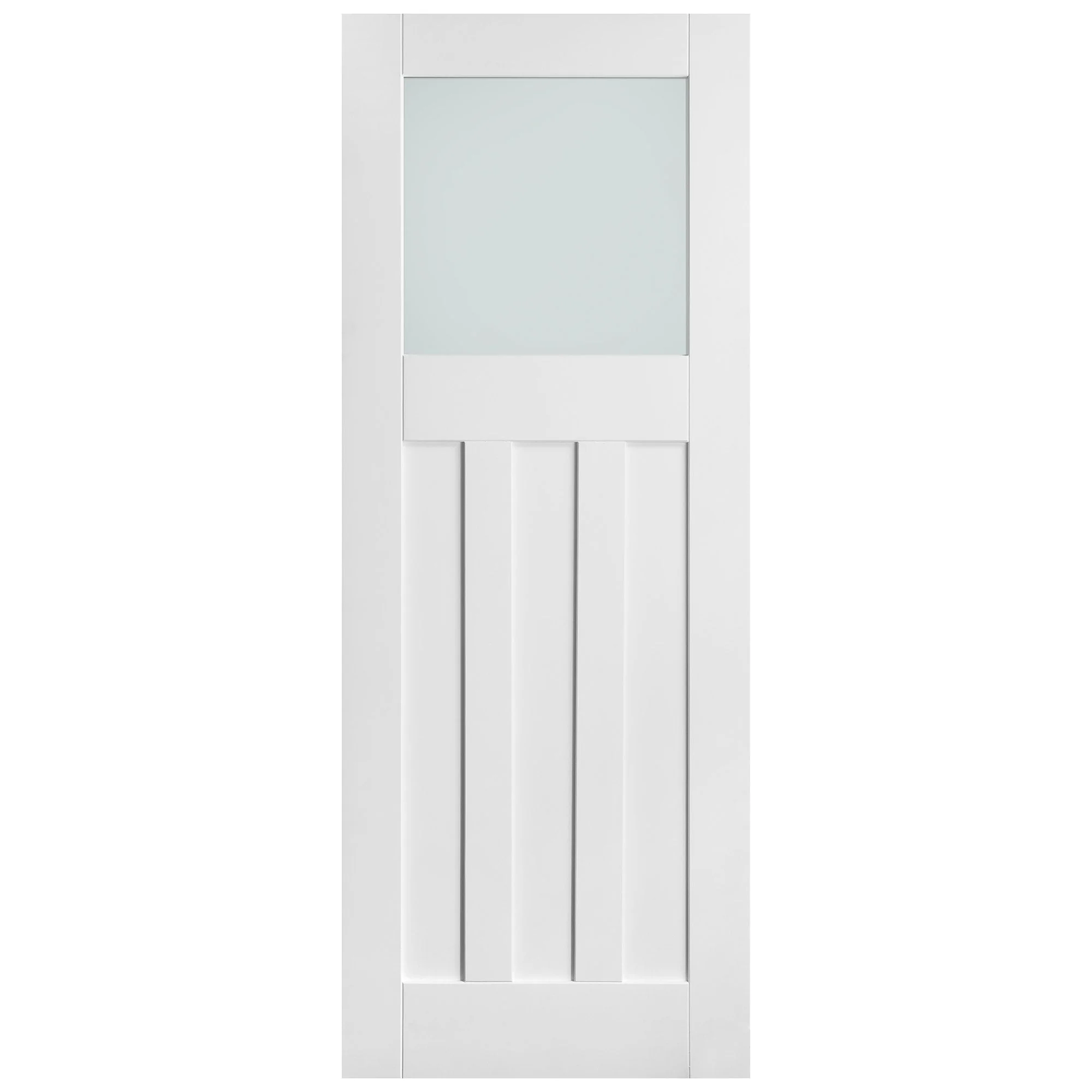 White Internal Primed 1930's DX 1 Light Obscure Glass Door - Image 3