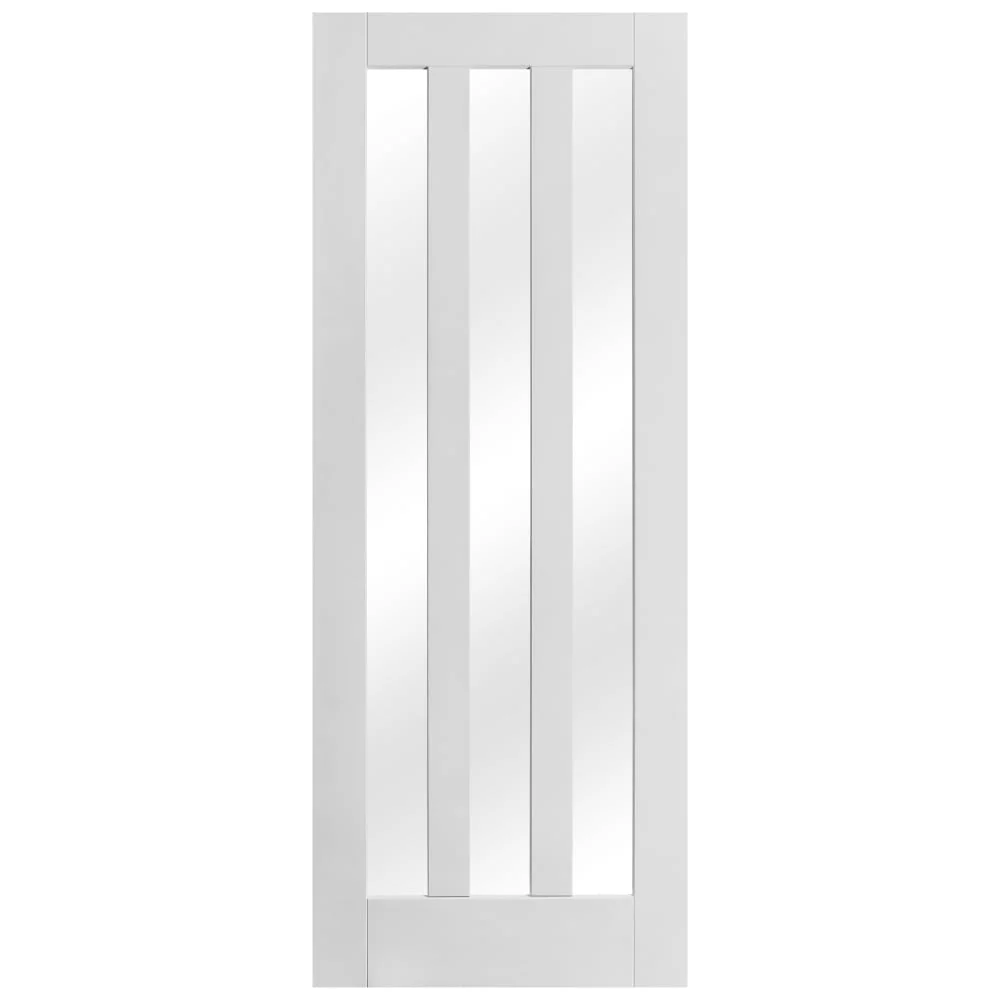White Internal Primed Ashton 3 Light Clear Glass Made-to-Measure Door - Image 3