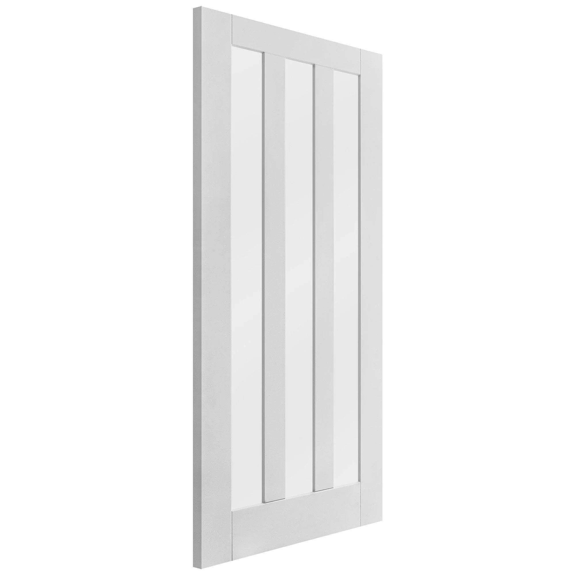 White Internal Primed Ashton 3 Light Obscure Glass Made-to-Measure Door - Image 4