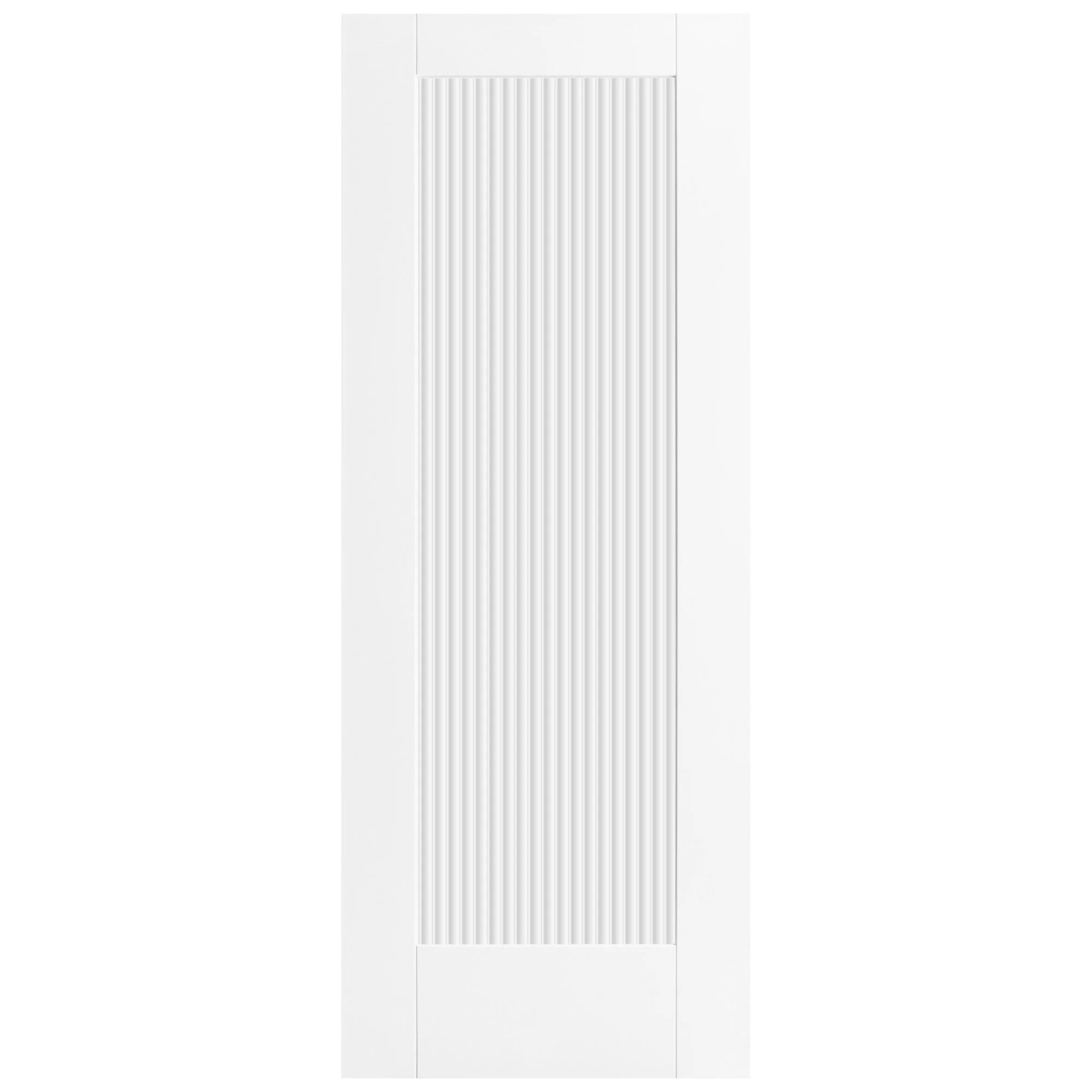 White Internal Primed Pattern 10 1 Light Reeded Glass Door - Image 3