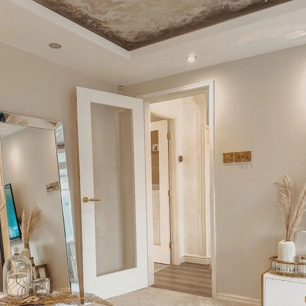White Internal Primed Pattern 10 Clear Glass Door - Image 6