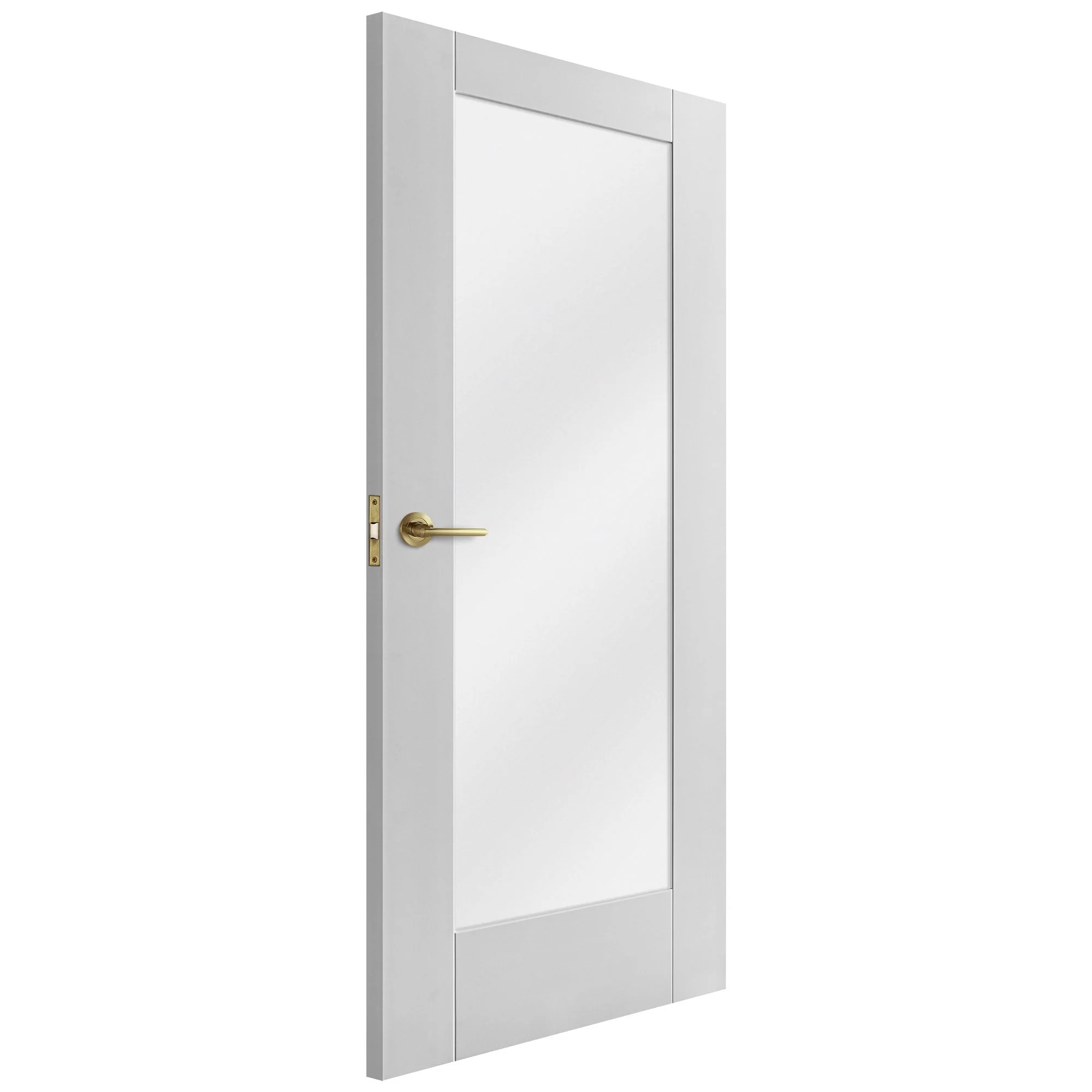 White Internal Primed Pattern 10 Obscure Glass Door - Image 2