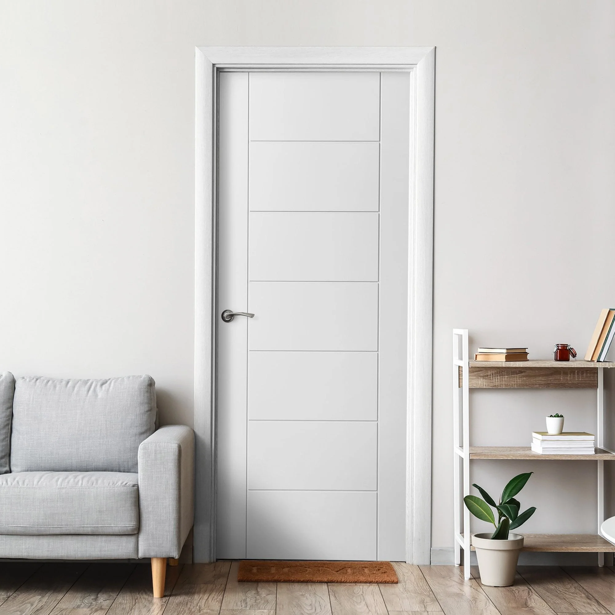 White Internal Primed Pedrena 7 Panel Made-to-Measure Door
