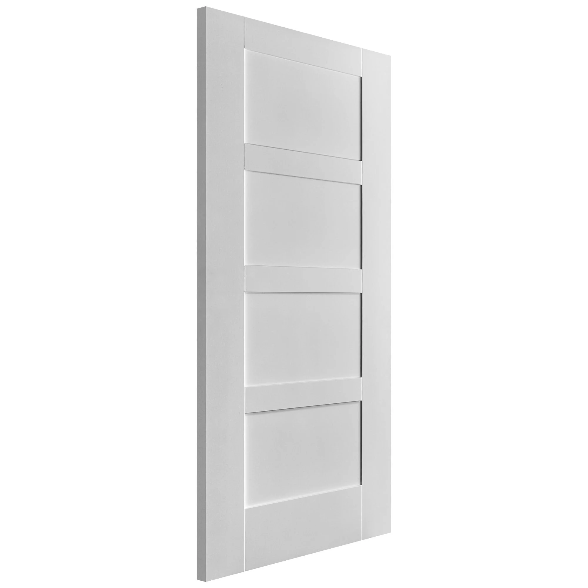 White Internal Primed Shaker 4 Panel Made-to-Measure Door - Image 4