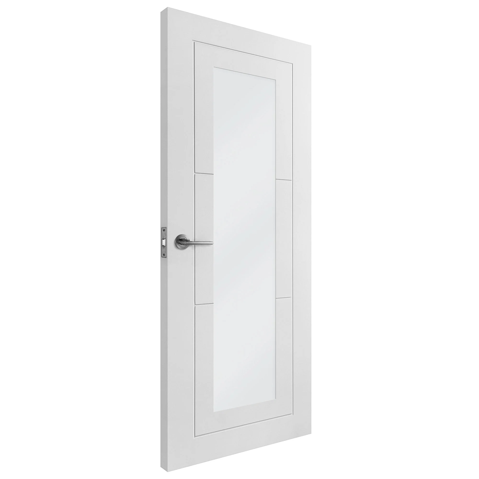 White Internal Primed Temple 1 Light Clear Glass Door - Image 2