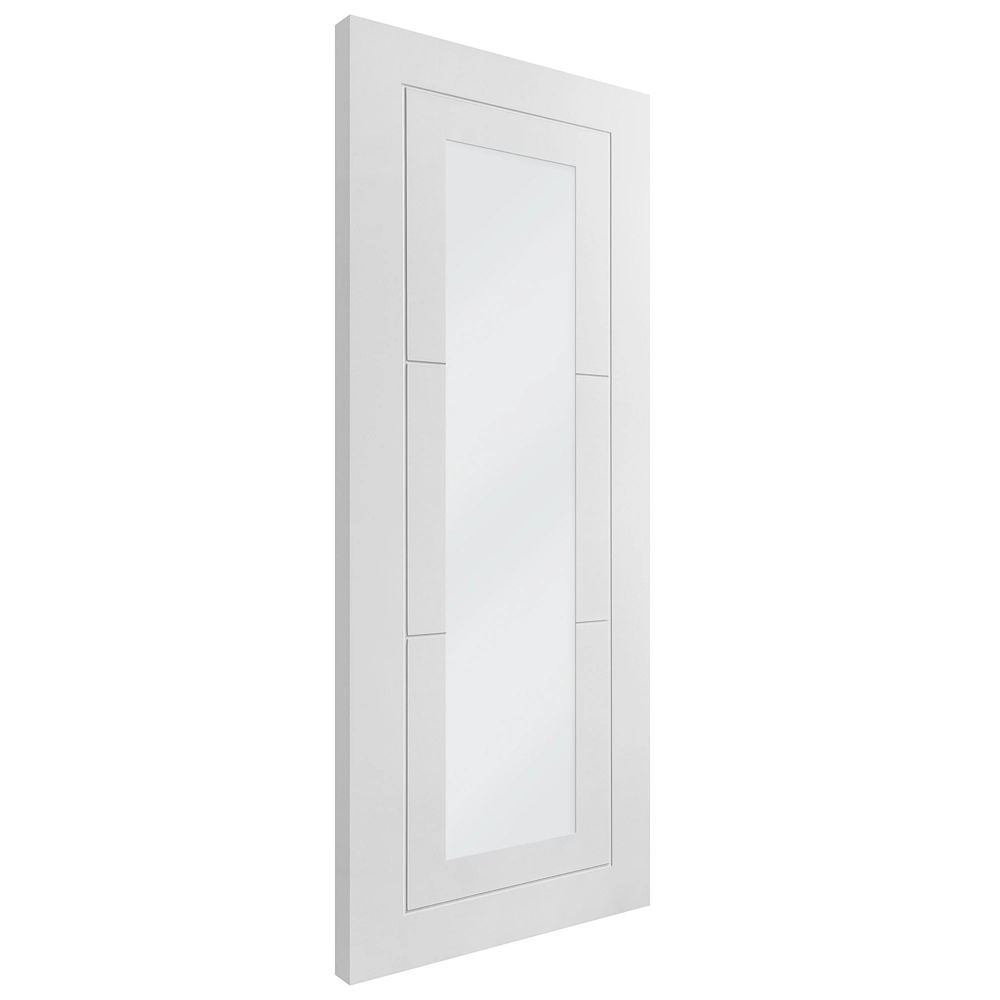 White Internal Primed Temple 1 Light Clear Glass Door - Image 4
