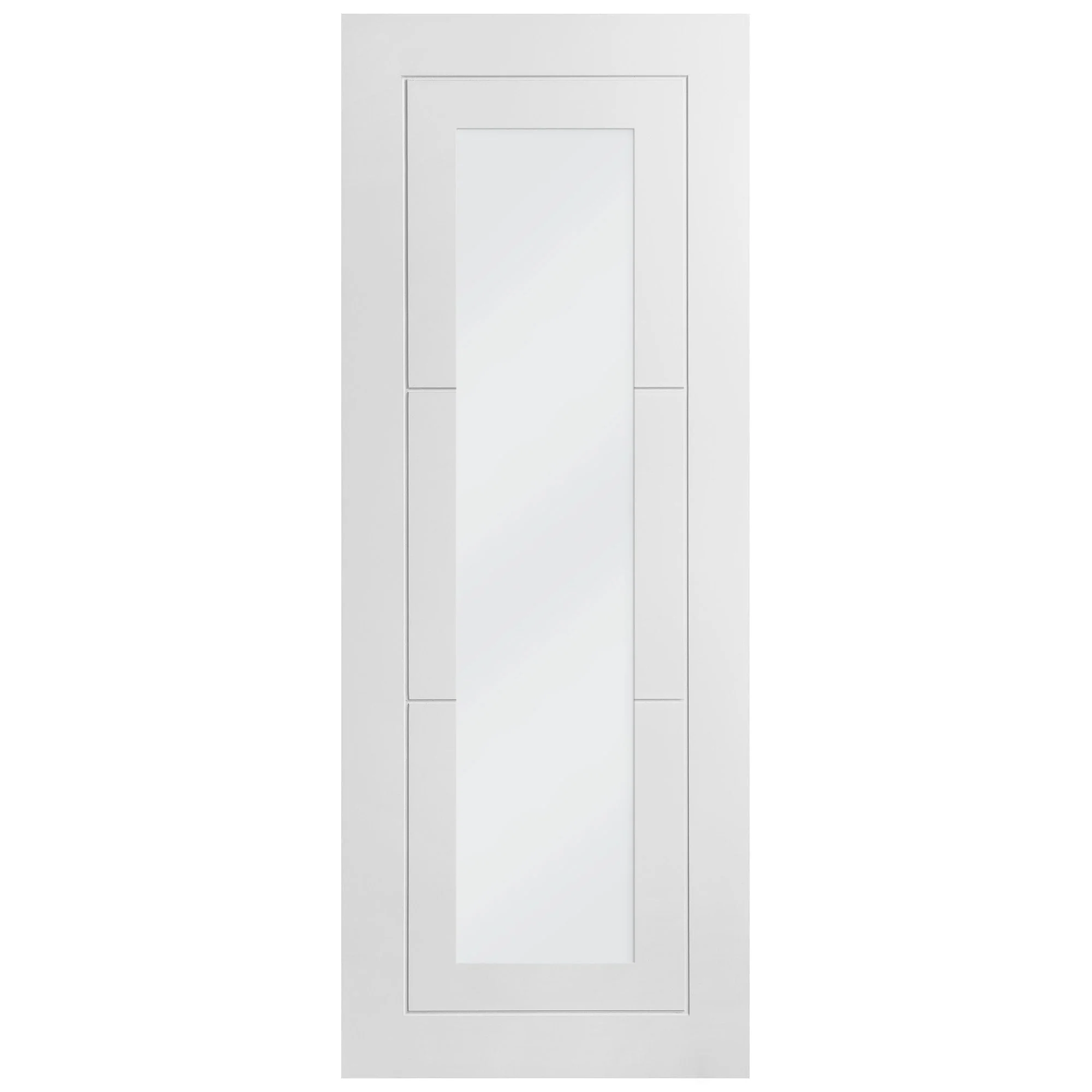 White Internal Primed Temple 1 Light Clear Glass Made-to-Measure Door - Image 3