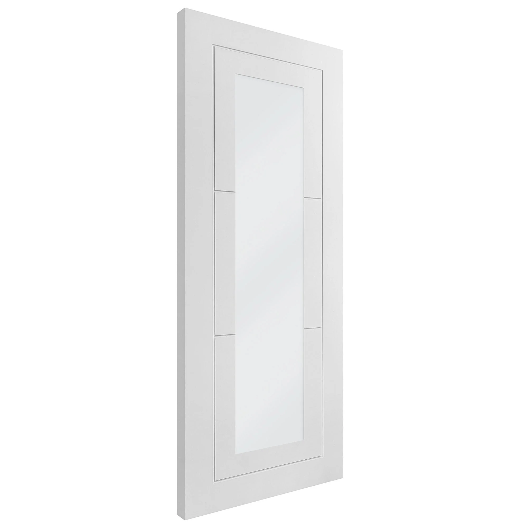 White Internal Primed Temple 1 Light Clear Glass Made-to-Measure Door - Image 4