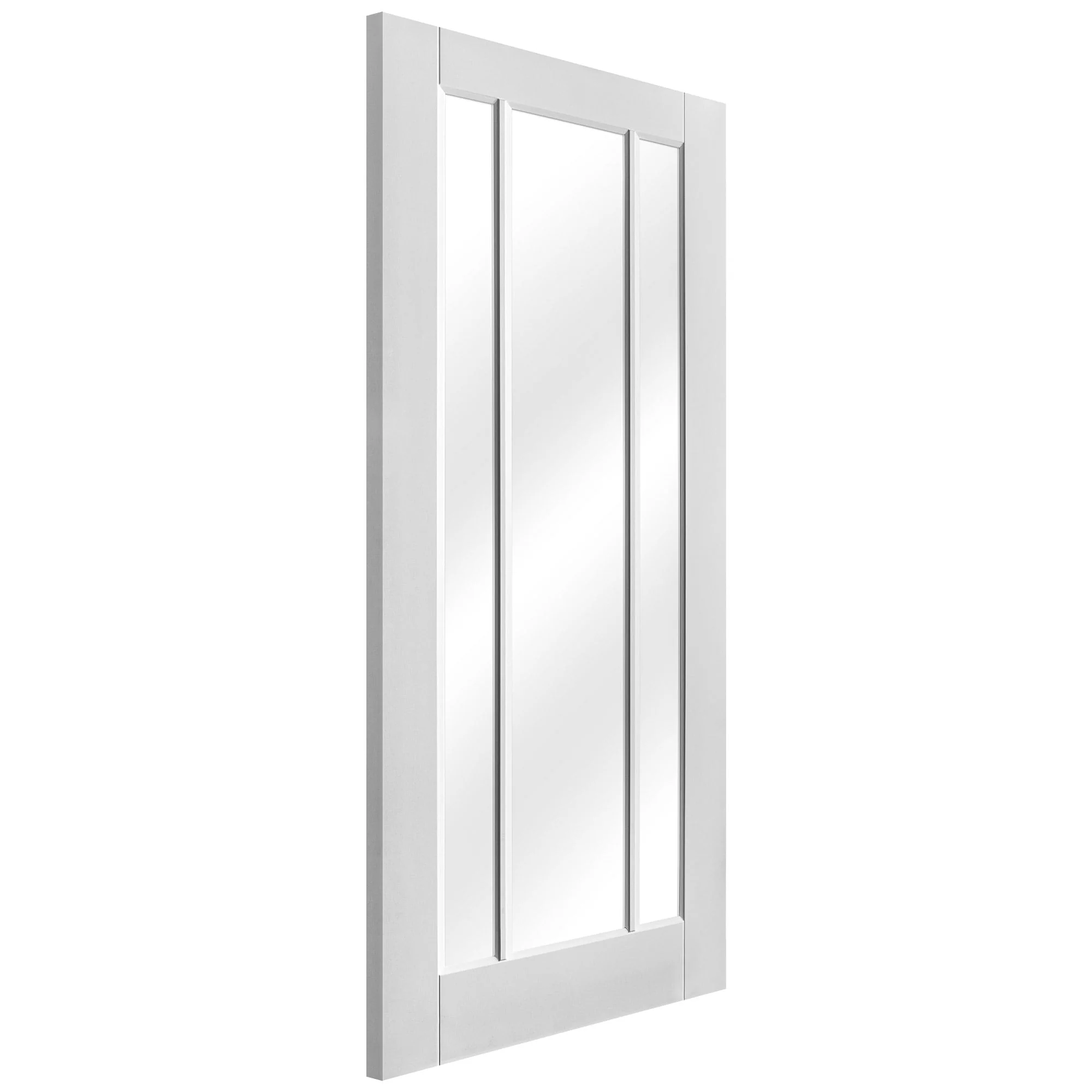 White Internal Primed Toledo 3 Light Clear Glass Door - Image 4