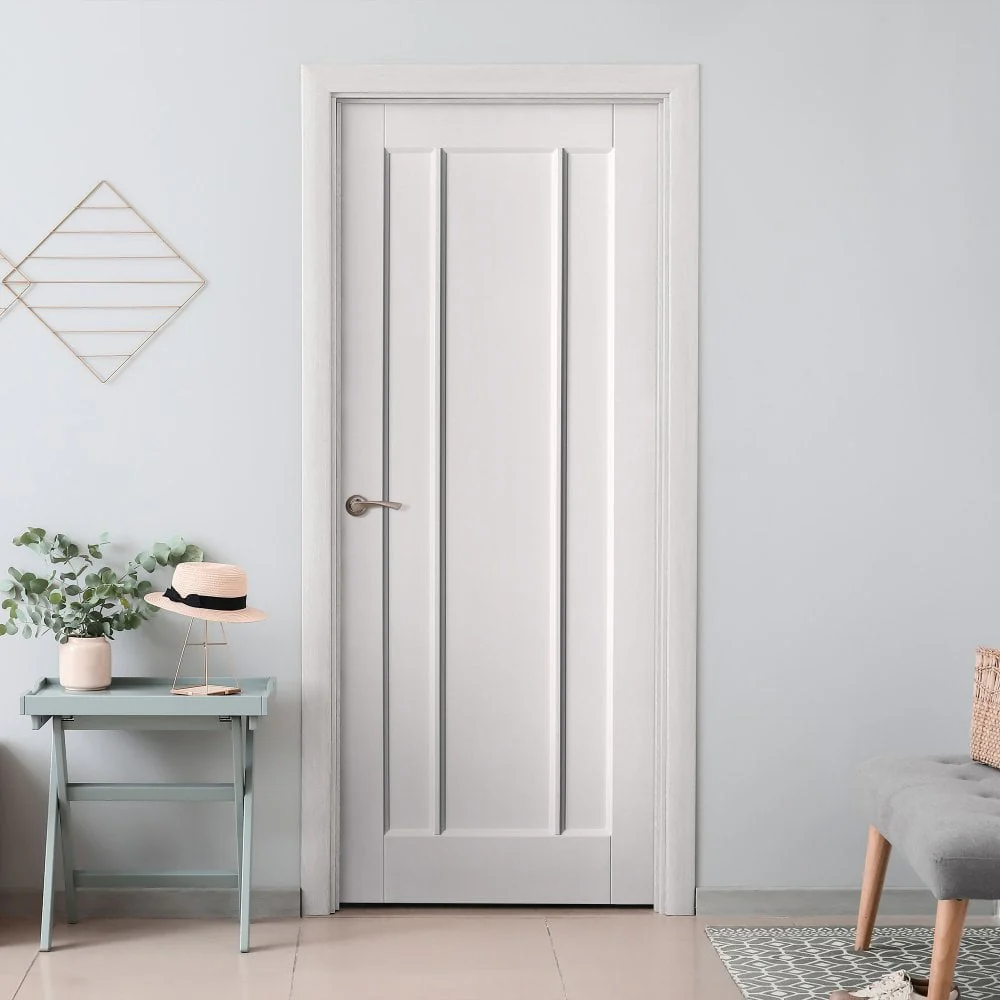 White Internal Primed Toledo 3 Panel Door