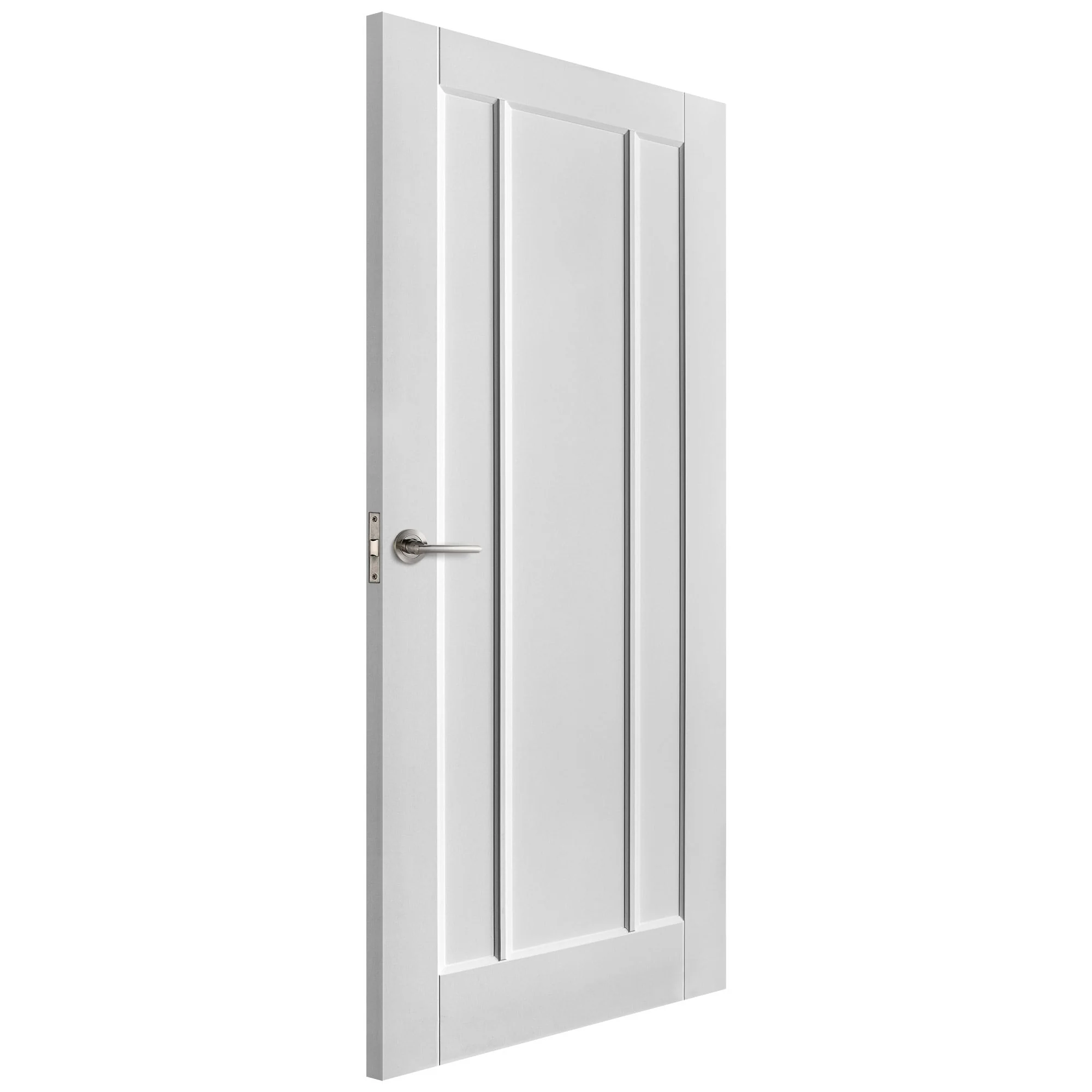 White Internal Primed Toledo 3 Panel Door - Image 2
