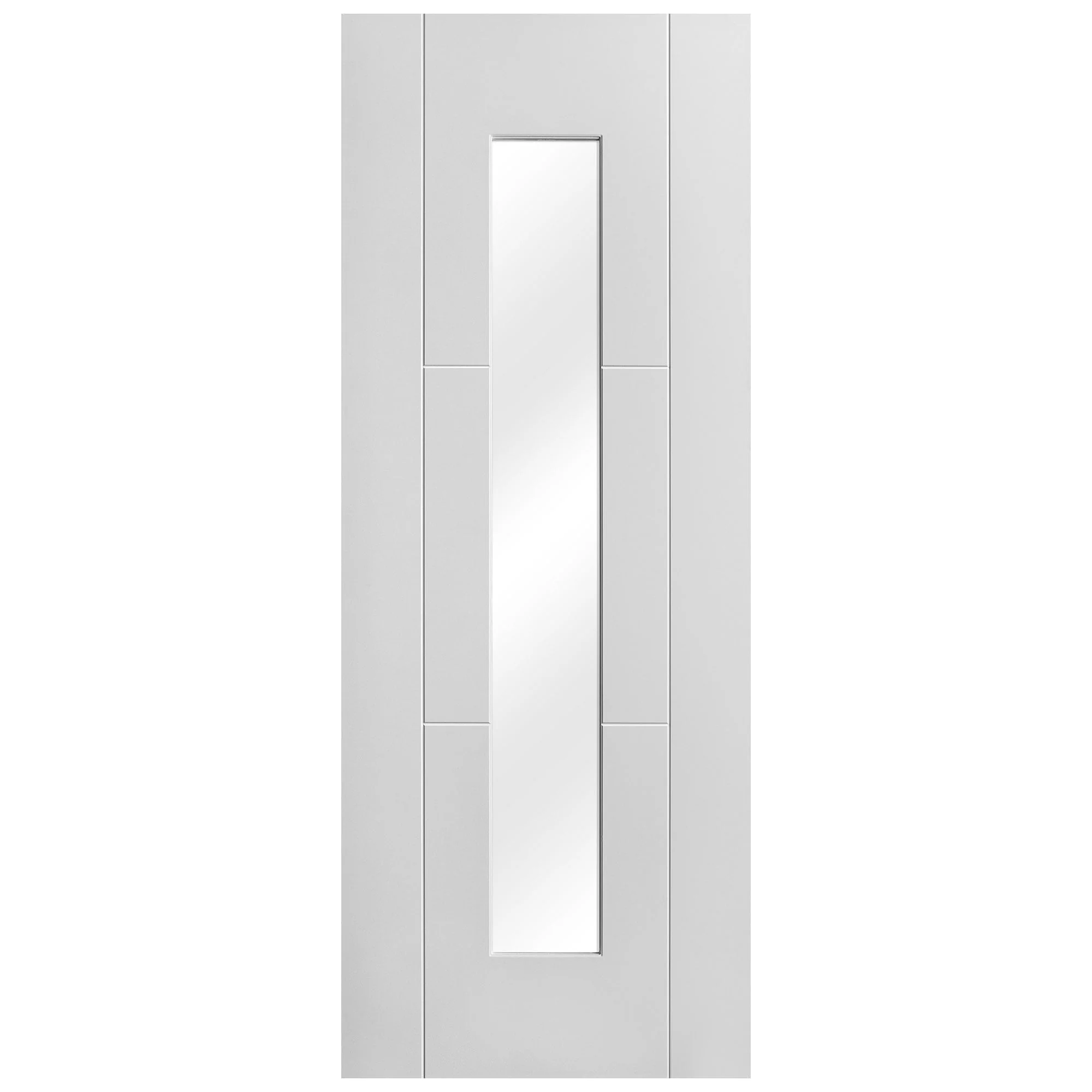 White Internal Primed Trent 1 Light Clear Glass Door - Image 3