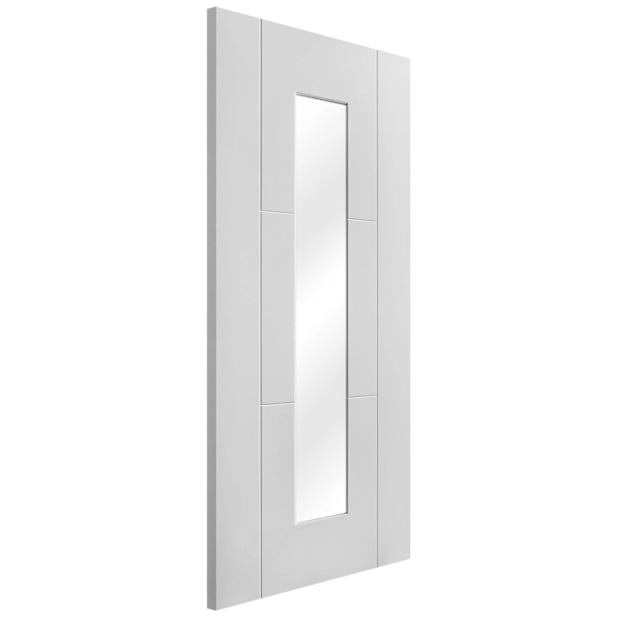 White Internal Primed Trent 1 Light Clear Glass Door - Image 4