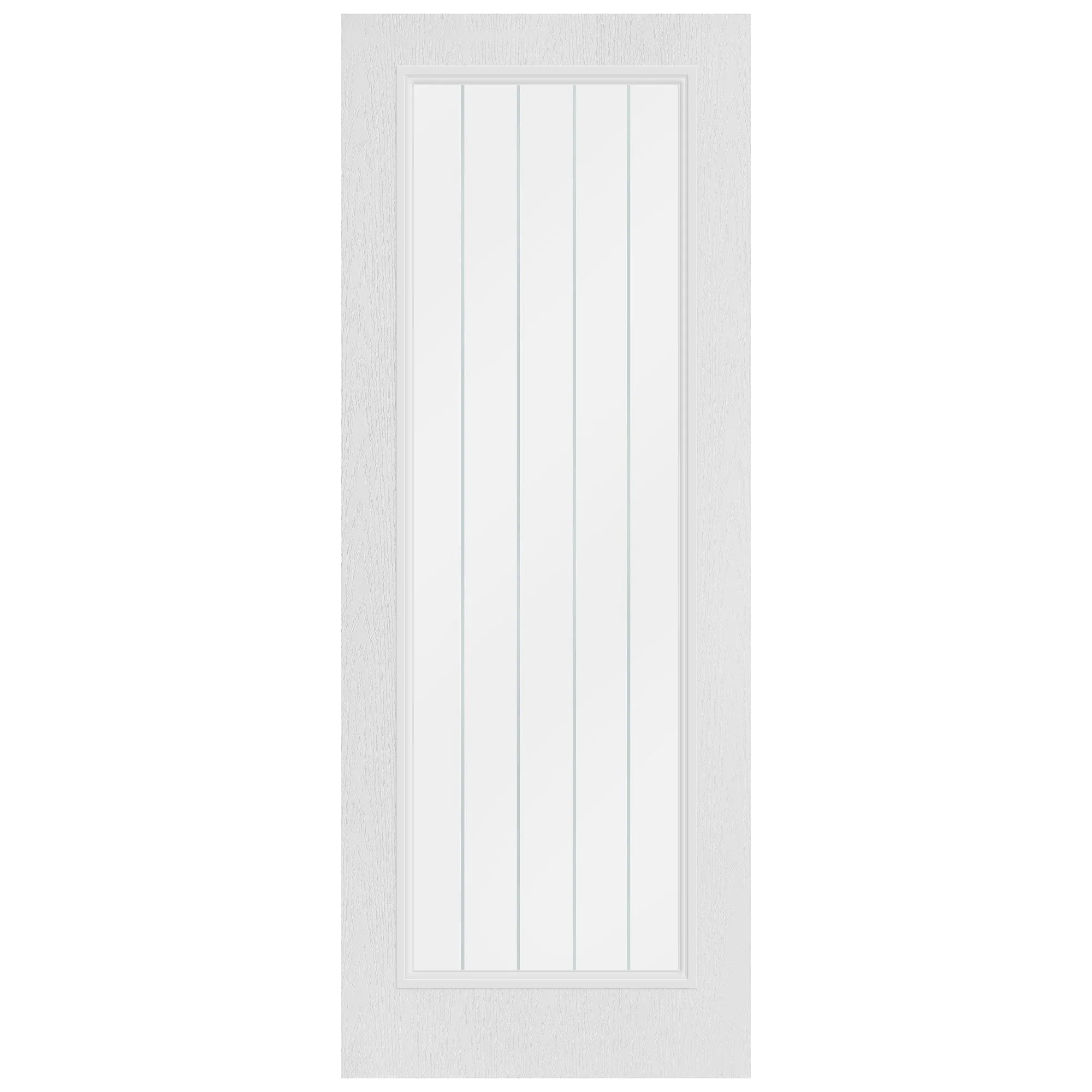 White Internal Textured Lifestyle Cottage Primed 1 Light Obscure Lined Clear Glass Door - Image 3