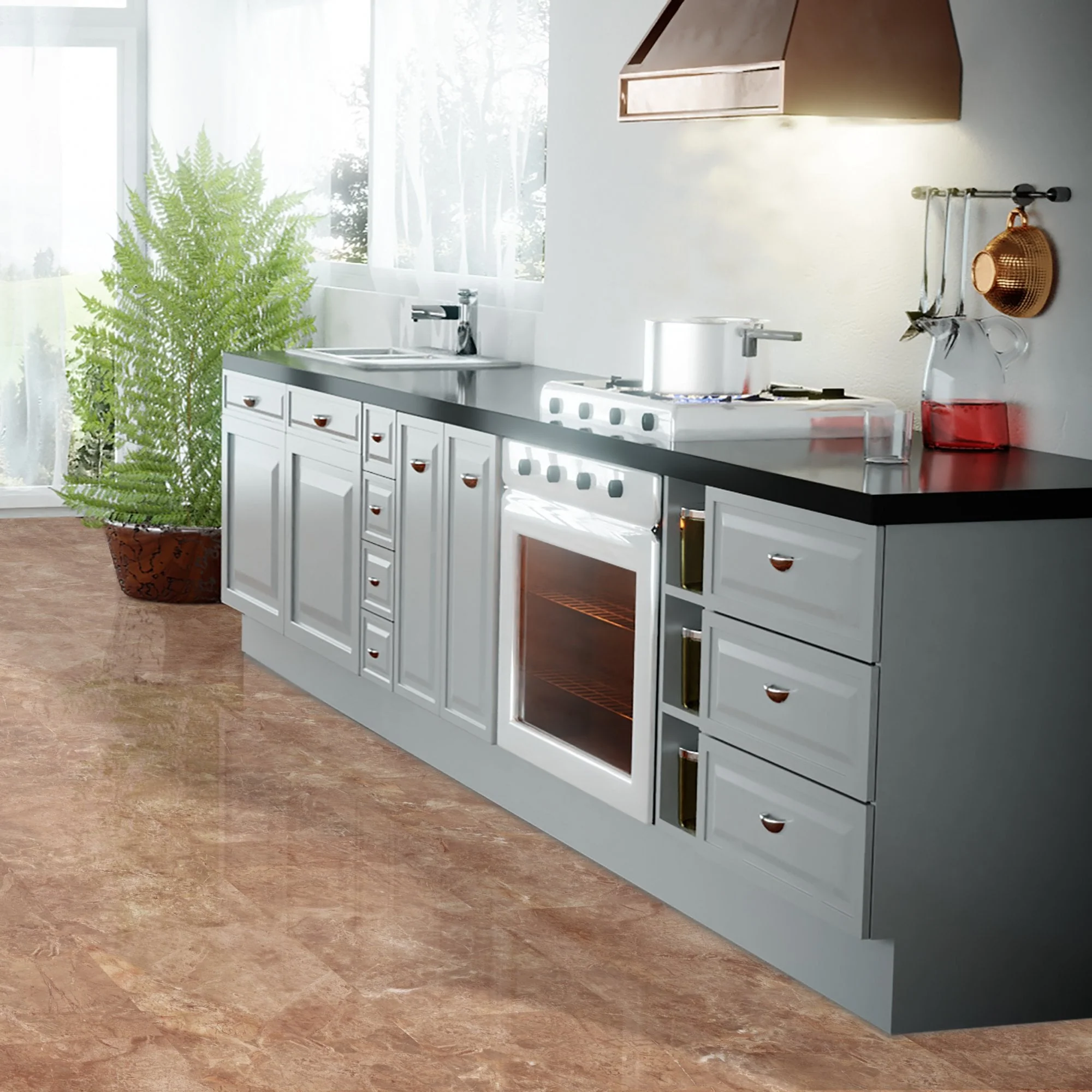 Agios Maro - Lustre Stone 8mm High Gloss Laminate Flooring - Image 4