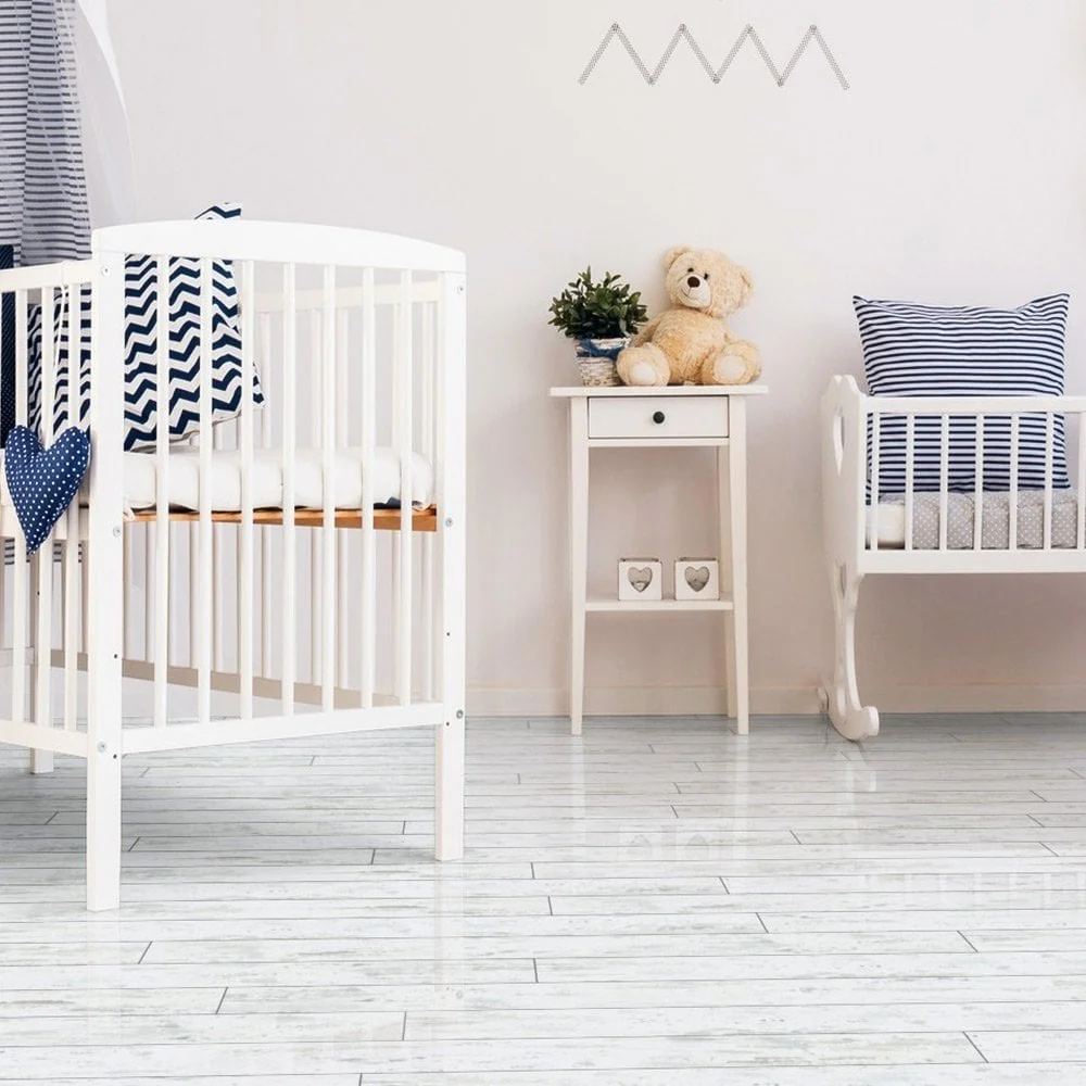 Antique White - Lustre 8mm High Gloss Laminate Flooring - Image 4