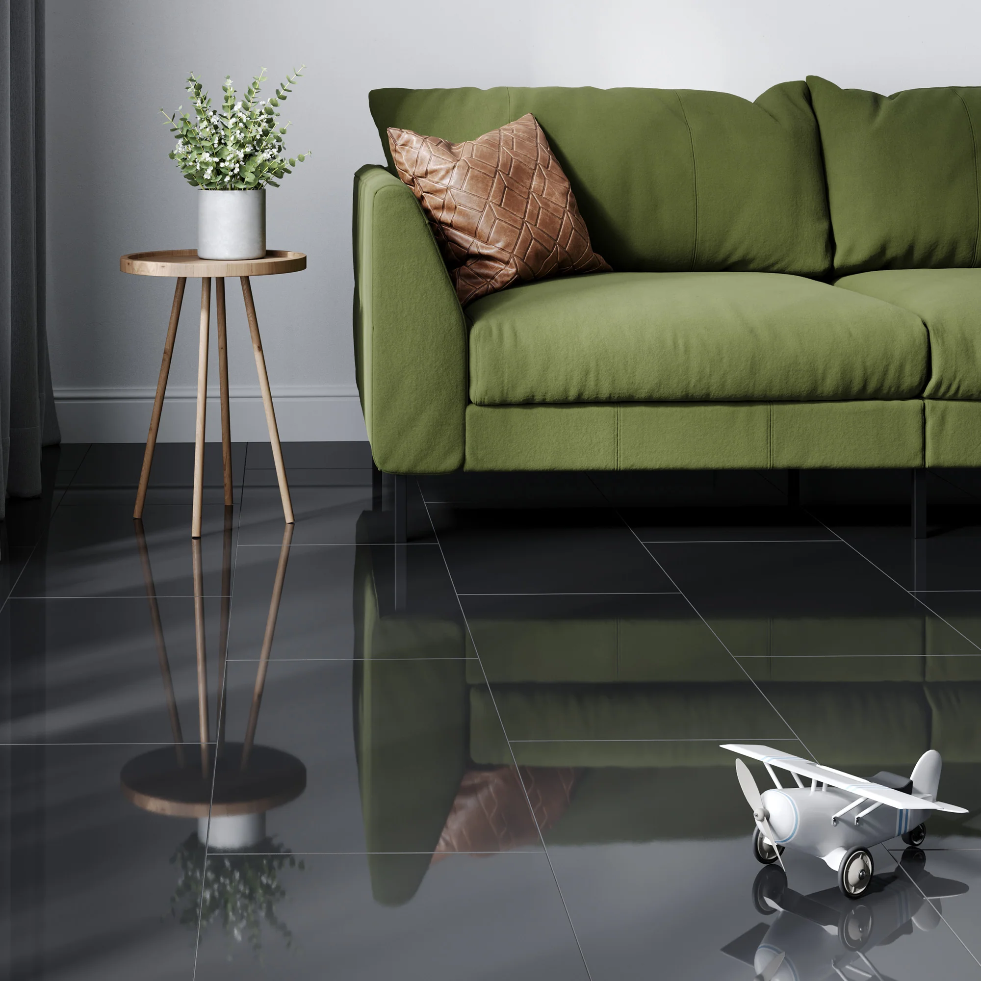 Black - Lustre SPC 6mm High Gloss Rigid Core Vinyl Flooring (108418) - Image 6