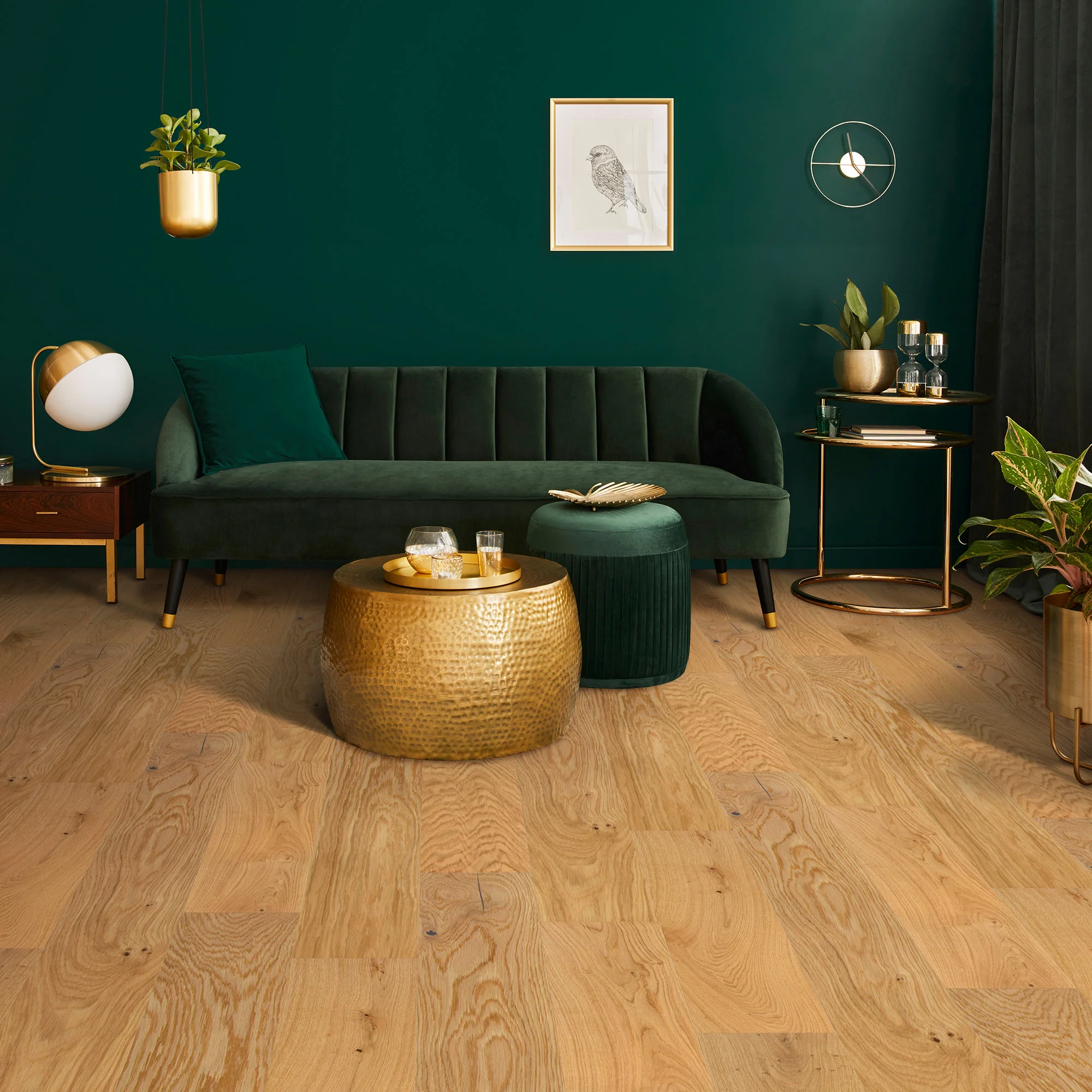 Natural Rustic Oak - 12mm Brushed and Oiled Engineered Real Wood Flooring