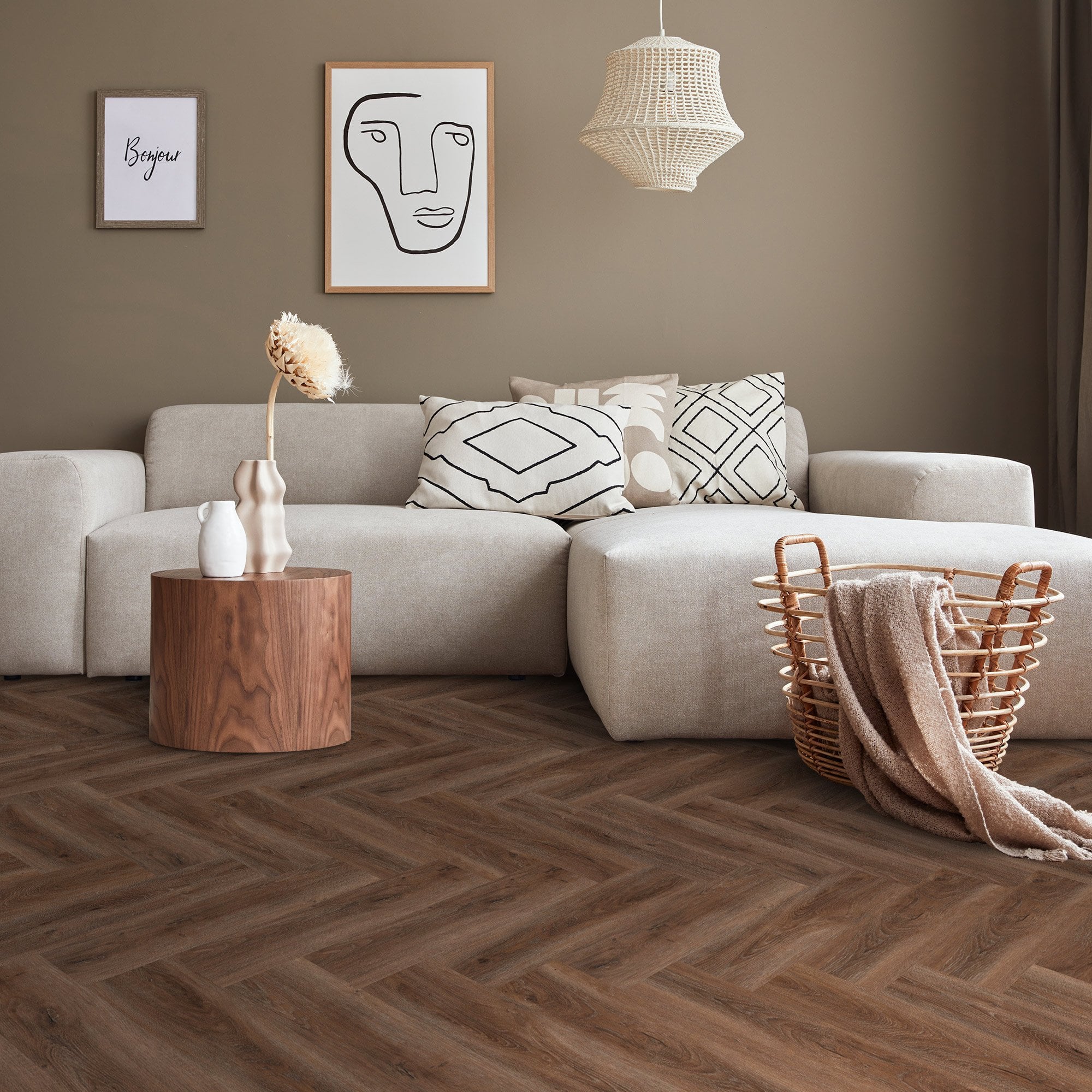 Signature Dark - Lifestyle SPC Herringbone 5.5mm Rigid Core Vinyl Flooring