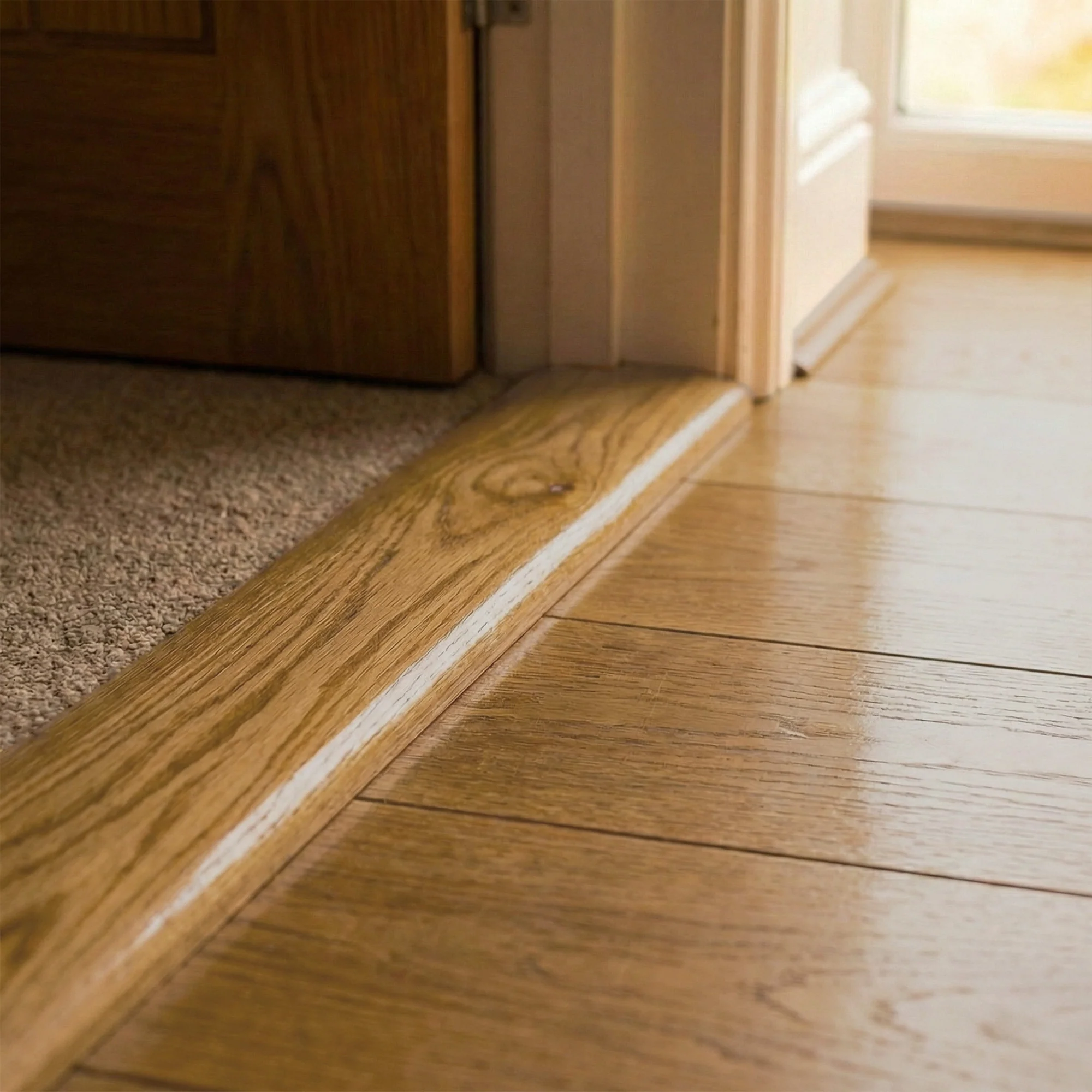 Natural Oak - Lacquered Oak End Profile Door Bar 990mm - Image 2