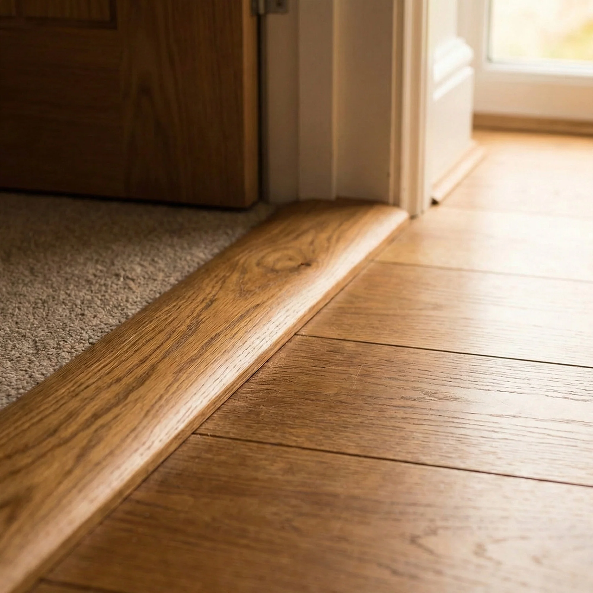 Natural Oiled - Oak End Profile Door Bar 990mm - Image 2